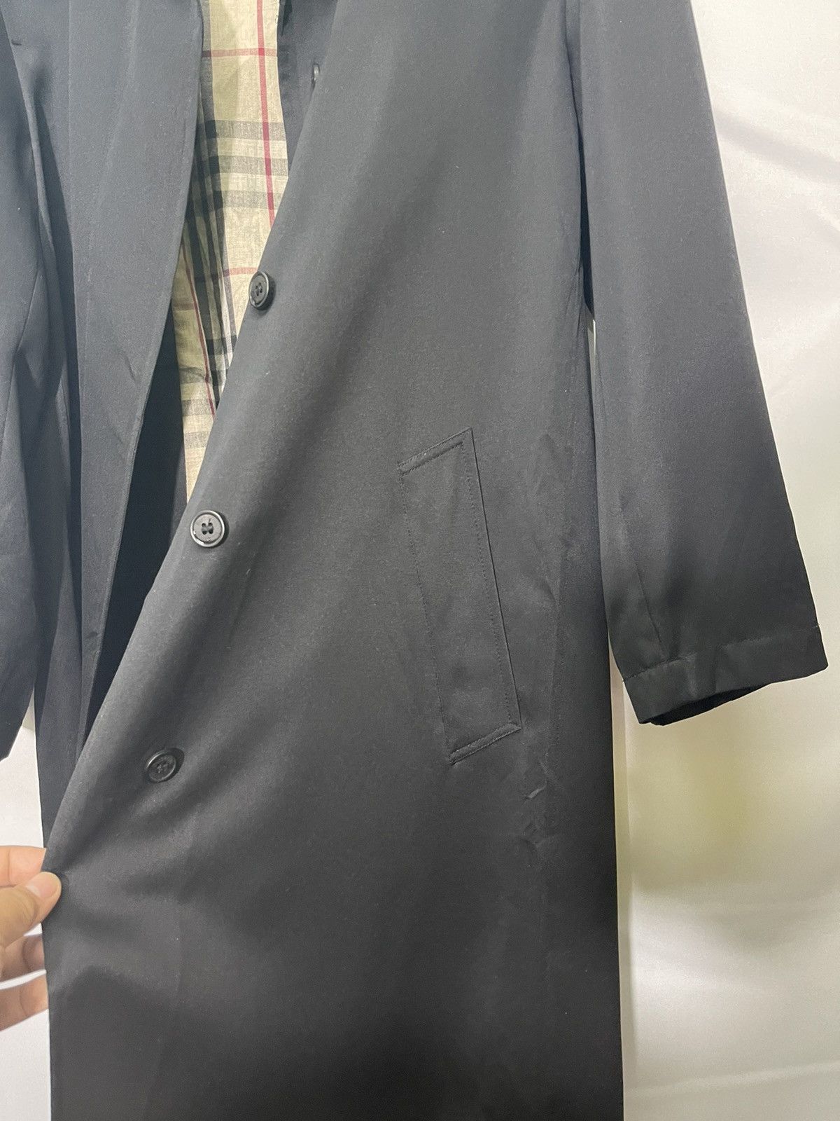 Burberry VINTAGE BURBERRY BLACK LONG JACKET Size US M / EU 48-50 / 2 - 7 Thumbnail
