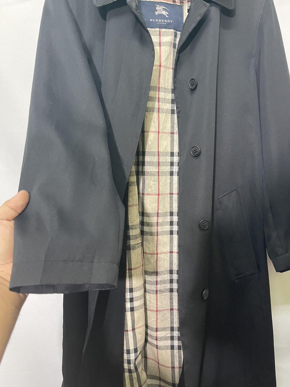Burberry VINTAGE BURBERRY BLACK LONG JACKET Size US M / EU 48-50 / 2 - 8 Thumbnail