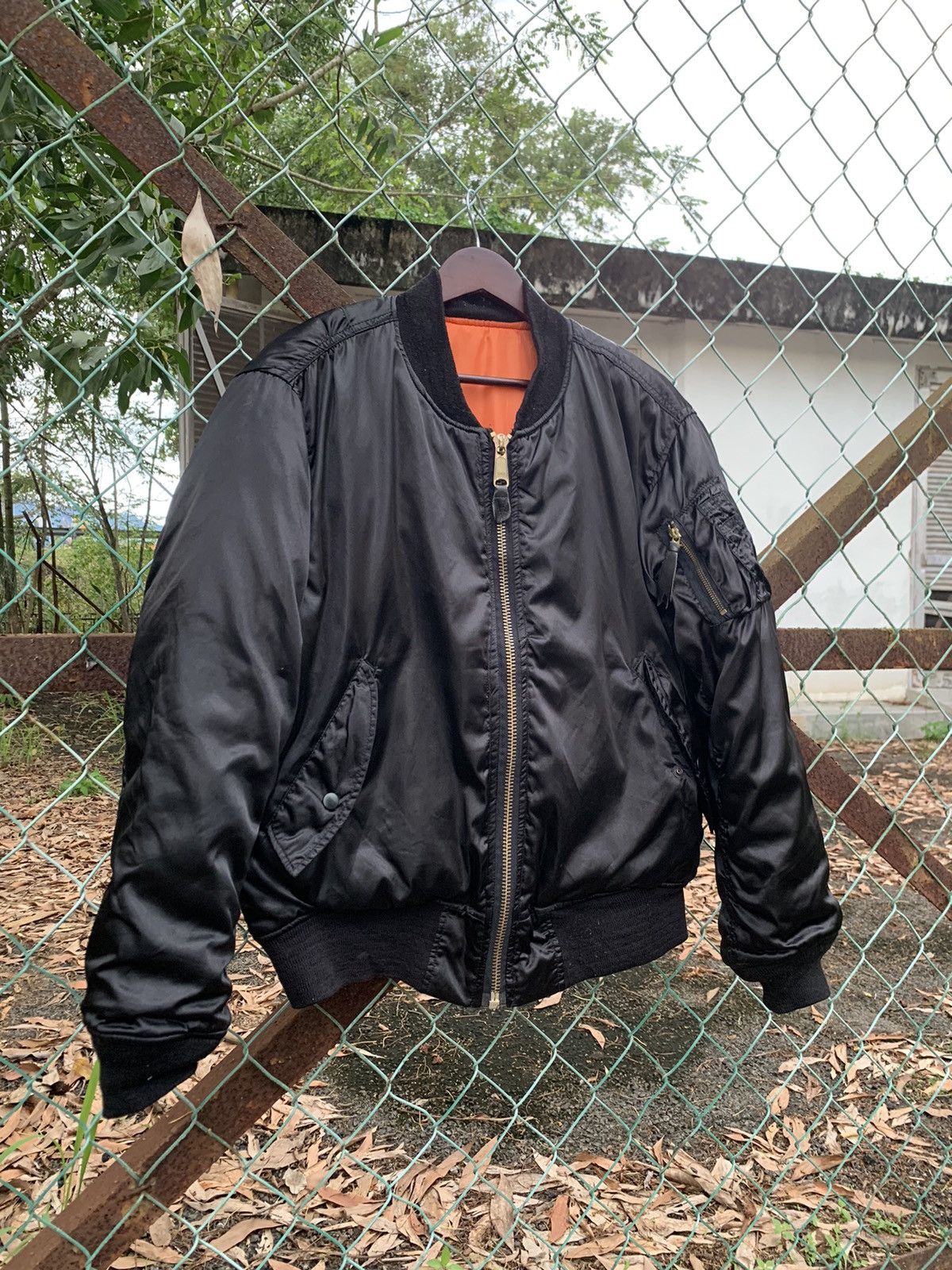 Vintage 🪖Vintage MA1USAF J7 Man Intermediate Bomber Jacket Size US XL / EU 56 / 4 - 4 Thumbnail