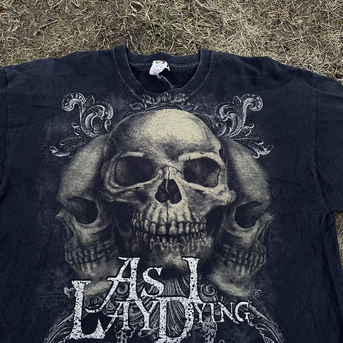 Vintage Vintage 90s Skull Graphic Tee Dark Horror Goth Aesthetic L Size US L / EU 52-54 / 3 - 5 Thumbnail