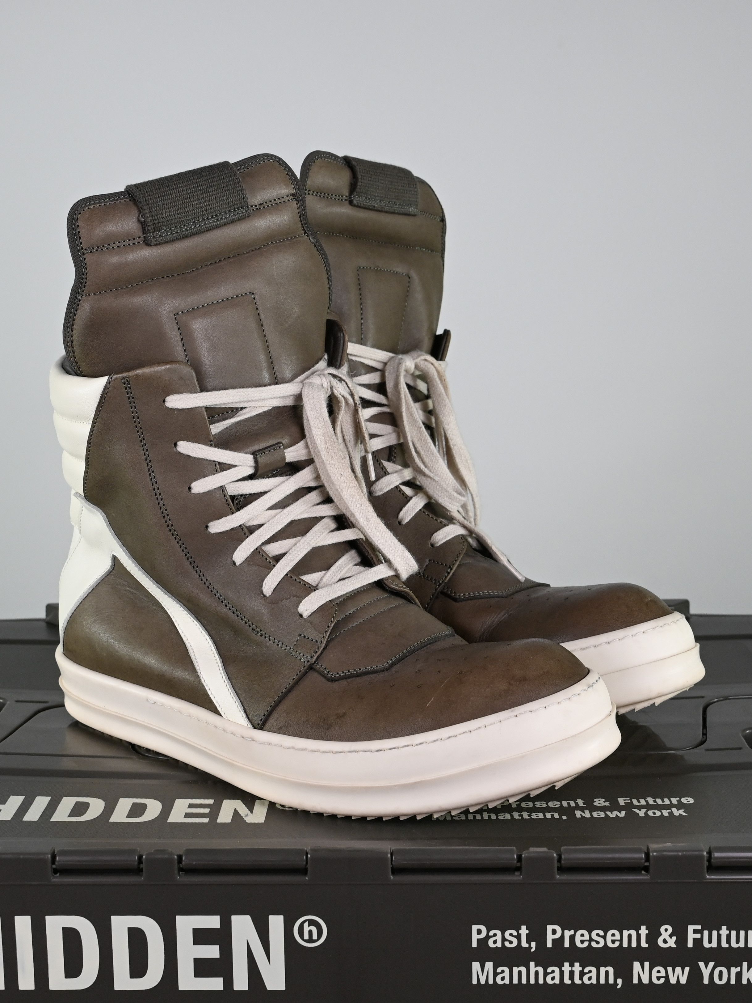 Rick Owens SS16 Rick Owens Olive/Brown Geobaskets - Size 42 | Grailed