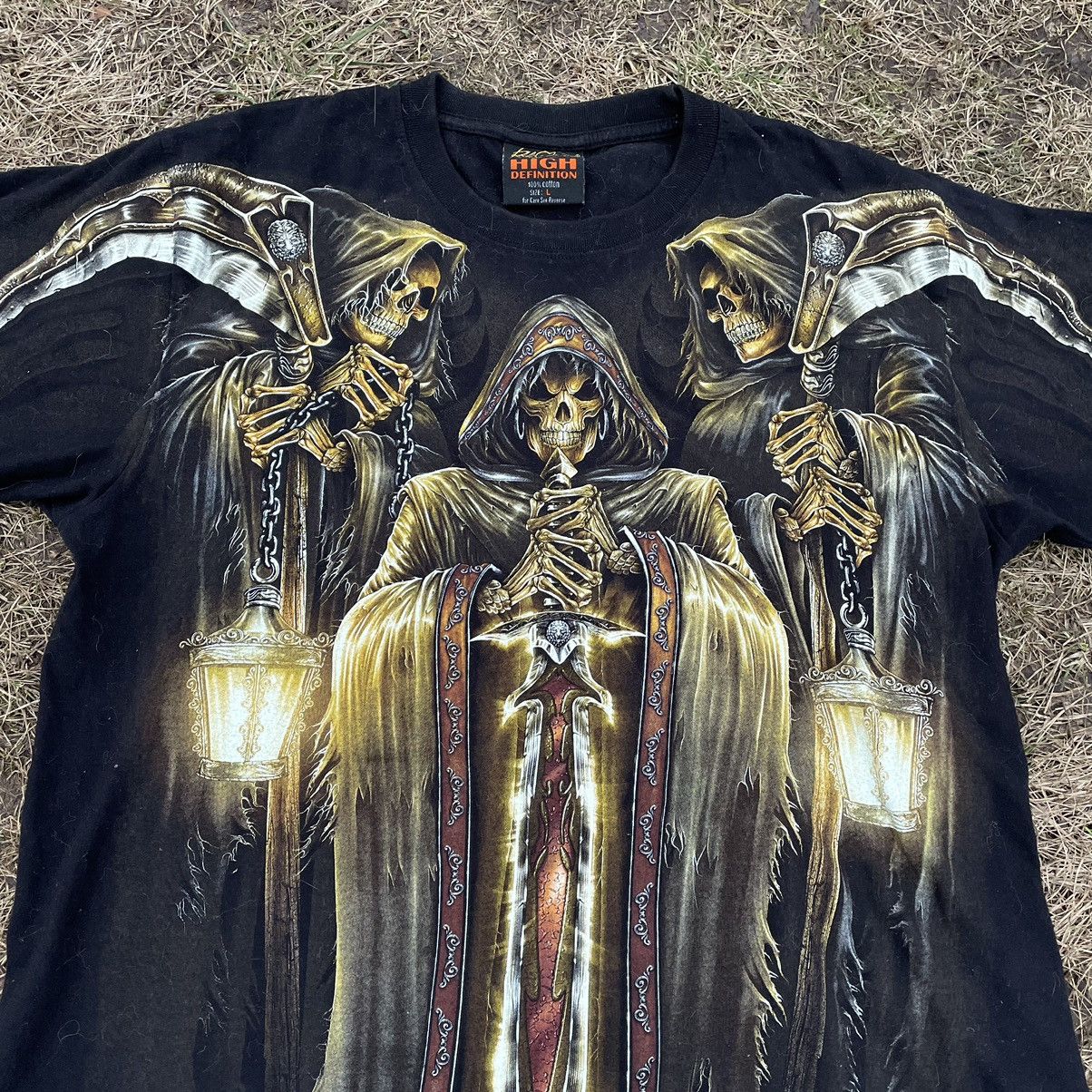 Band Tees Vintage 90s 666 Skulls Sexy Vamp Dead Face Horror Tee 90s Size US L / EU 52-54 / 3 - 4 Thumbnail