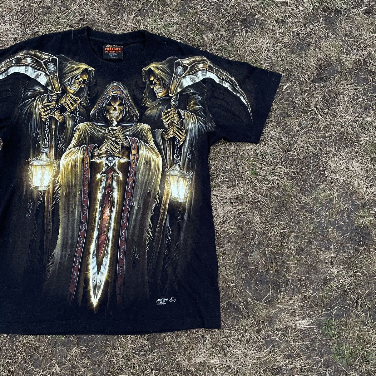 Band Tees Vintage 90s 666 Skulls Sexy Vamp Dead Face Horror Tee 90s Size US L / EU 52-54 / 3 - 2 Thumbnail