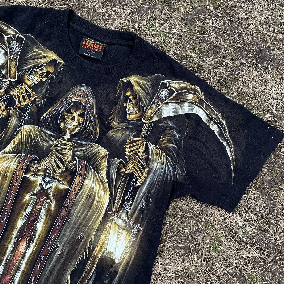 Band Tees Vintage 90s 666 Skulls Sexy Vamp Dead Face Horror Tee 90s Size US L / EU 52-54 / 3 - 5 Thumbnail