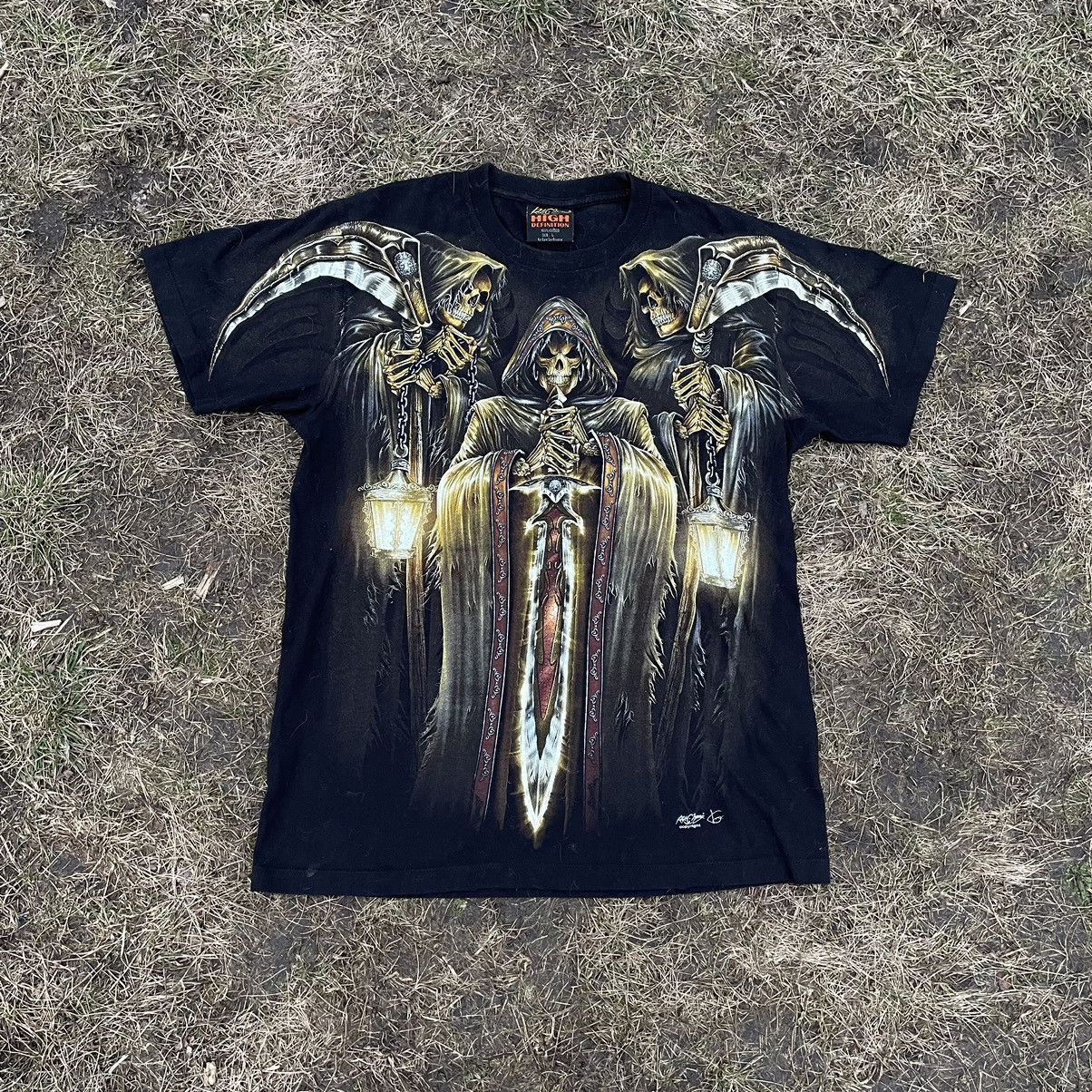Band Tees Vintage 90s 666 Skulls Sexy Vamp Dead Face Horror Tee 90s Size US L / EU 52-54 / 3 - 1 Thumbnail
