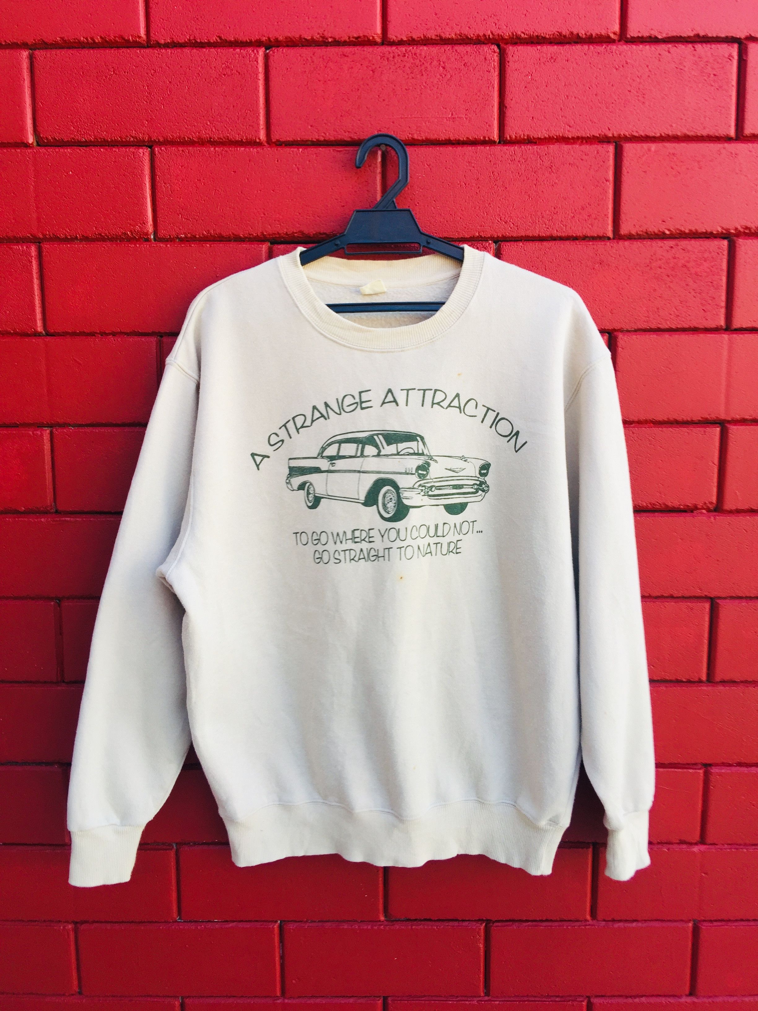 Designer × Japanese Brand × Vintage A Strange Attraction Vintage Car Japanese Style Sweatshirt Size US L / EU 52-54 / 3 - 1 Thumbnail