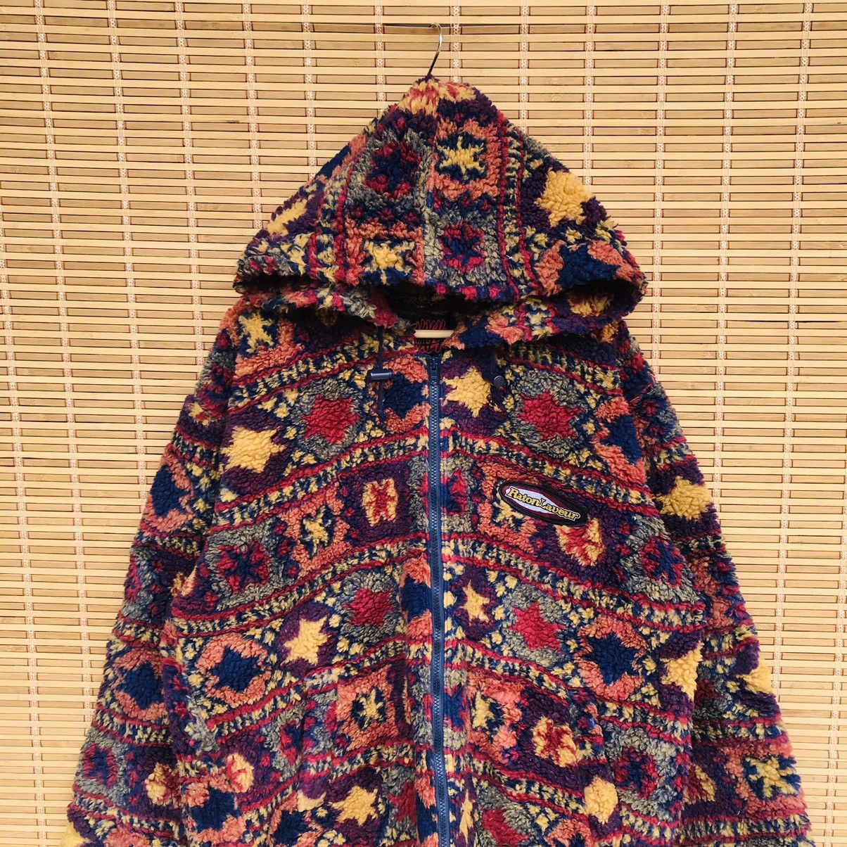 Designer × Japanese Brand Rare Raton Laueur Fleece native abstract multicolor oversize Size US M / EU 48-50 / 2 - 5 Thumbnail