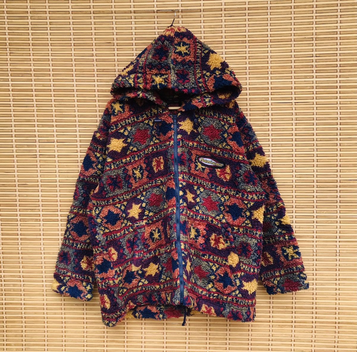 image of Winter Session Raton Laueur Fleece Native Abstract Multicolor Oversize, Men's (Size Medium)