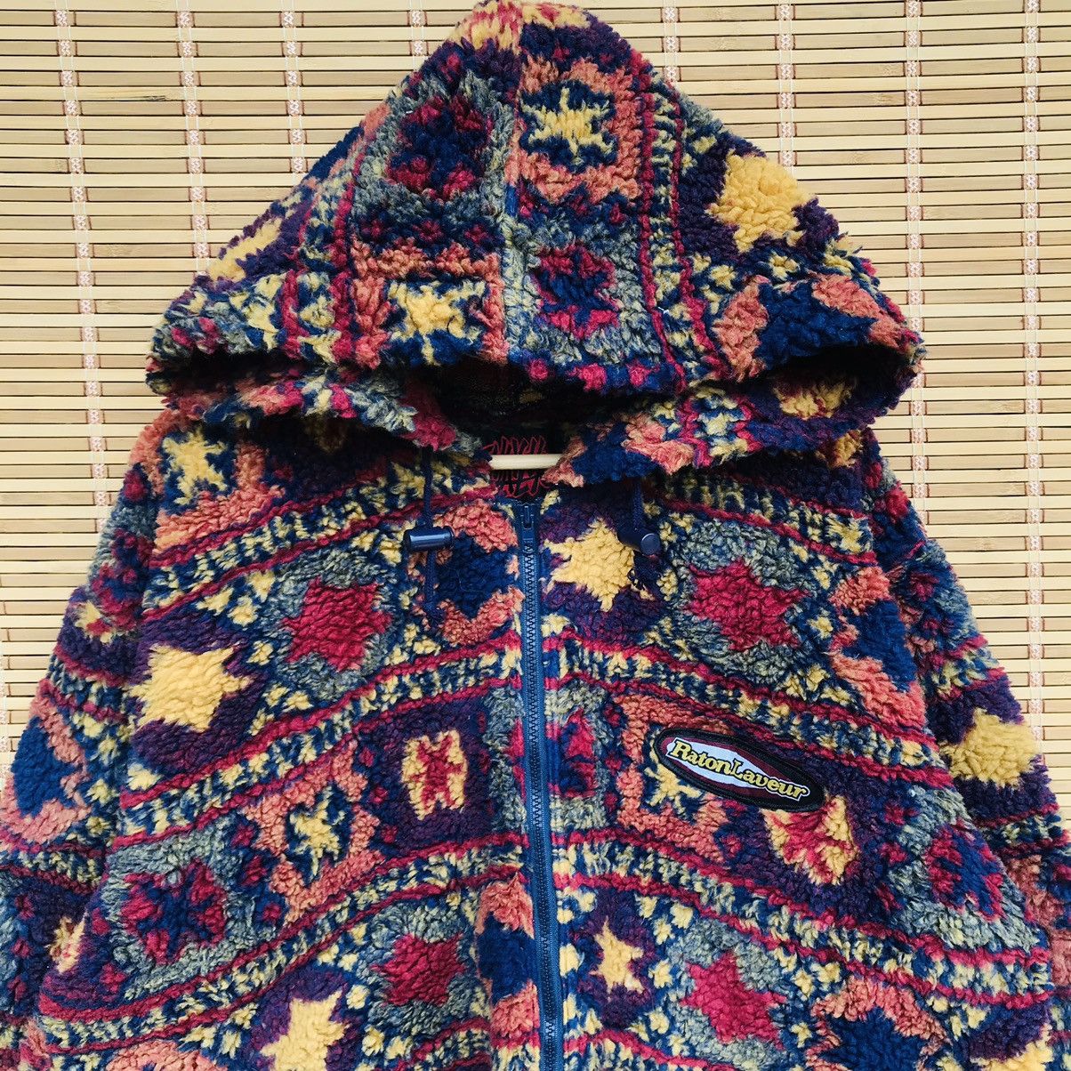 Designer × Japanese Brand Rare Raton Laueur Fleece native abstract multicolor oversize Size US M / EU 48-50 / 2 - 6 Thumbnail