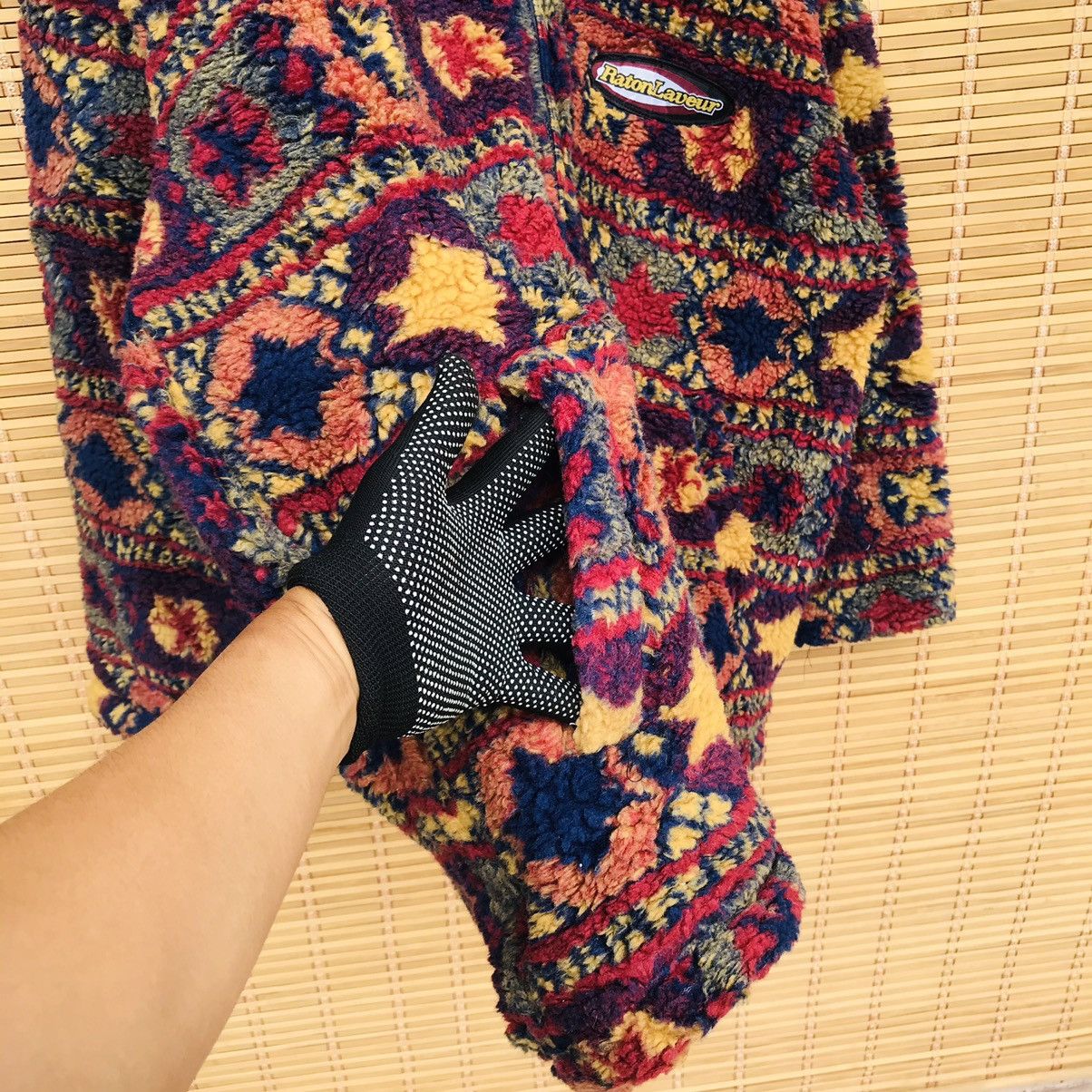 Designer × Japanese Brand Rare Raton Laueur Fleece native abstract multicolor oversize Size US M / EU 48-50 / 2 - 8 Thumbnail