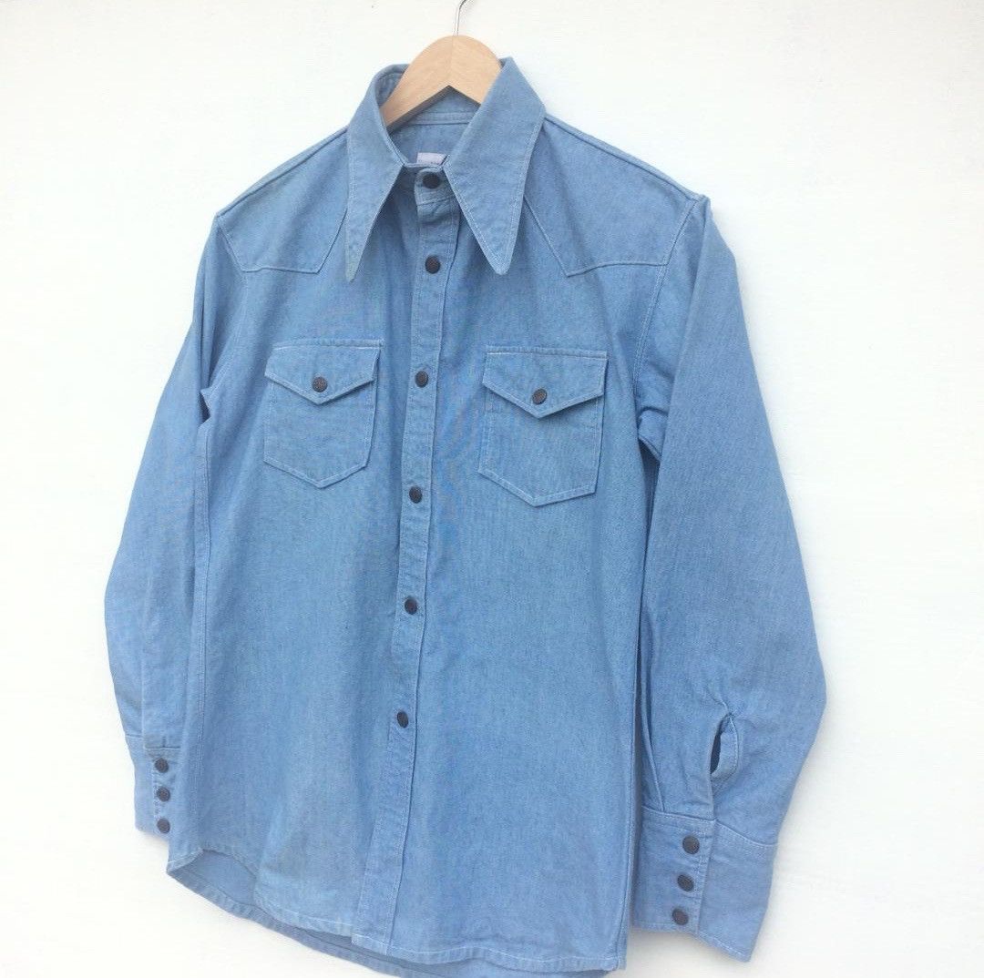 Denime × Japanese Brand × Vintage Vintage 80’s Chambray western Vicerer Denim Size US M / EU 48-50 / 2 - 2 Thumbnail