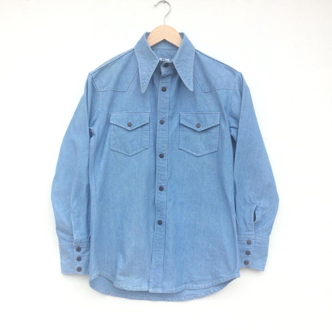 Denime × Japanese Brand × Vintage Vintage 80’s Chambray western Vicerer Denim Size US M / EU 48-50 / 2 - 1 Thumbnail