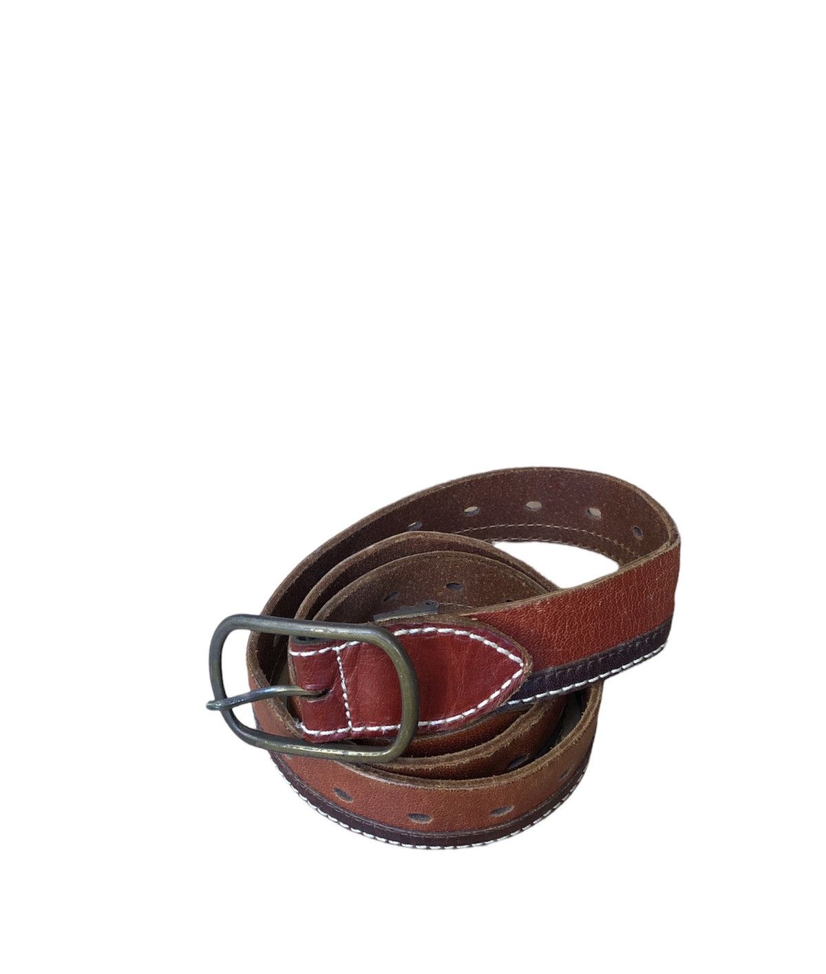 Cowboy Equipment × Leather Vintage Leather Cowboy Fashion Style Buckle Belts Size ONE SIZE - 1 Thumbnail