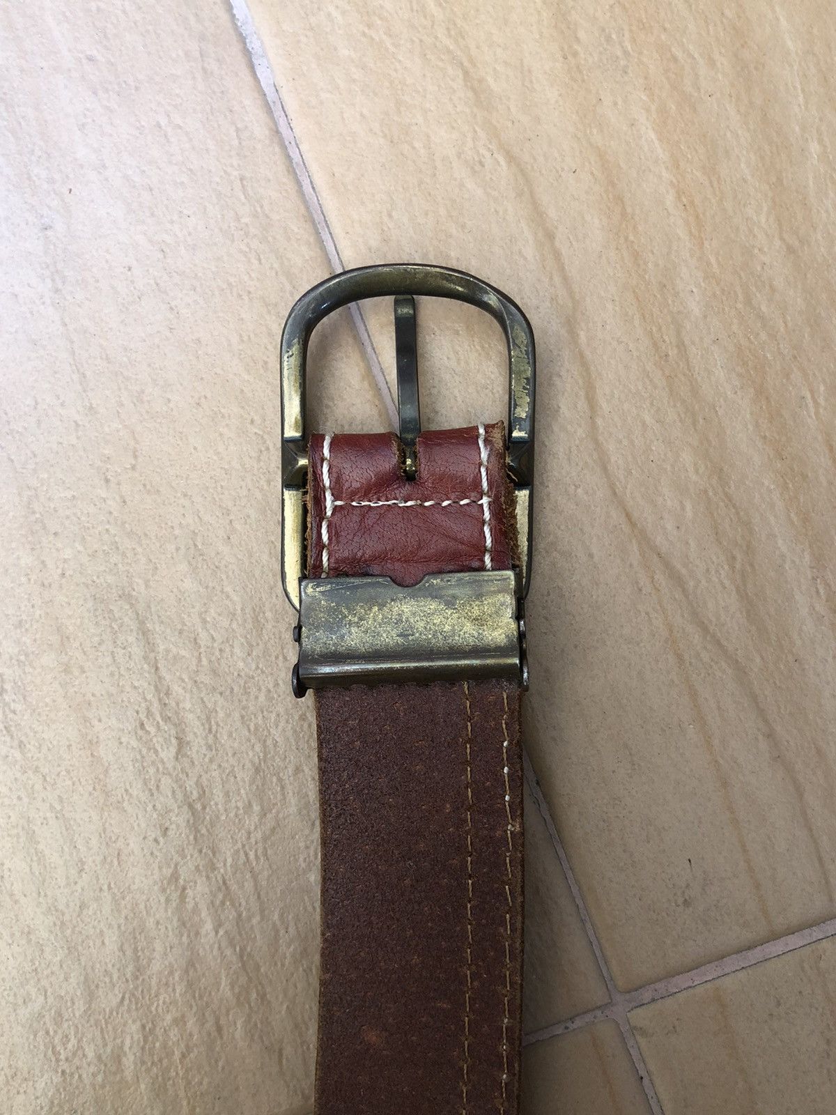 Cowboy Equipment × Leather Vintage Leather Cowboy Fashion Style Buckle Belts Size ONE SIZE - 3 Thumbnail