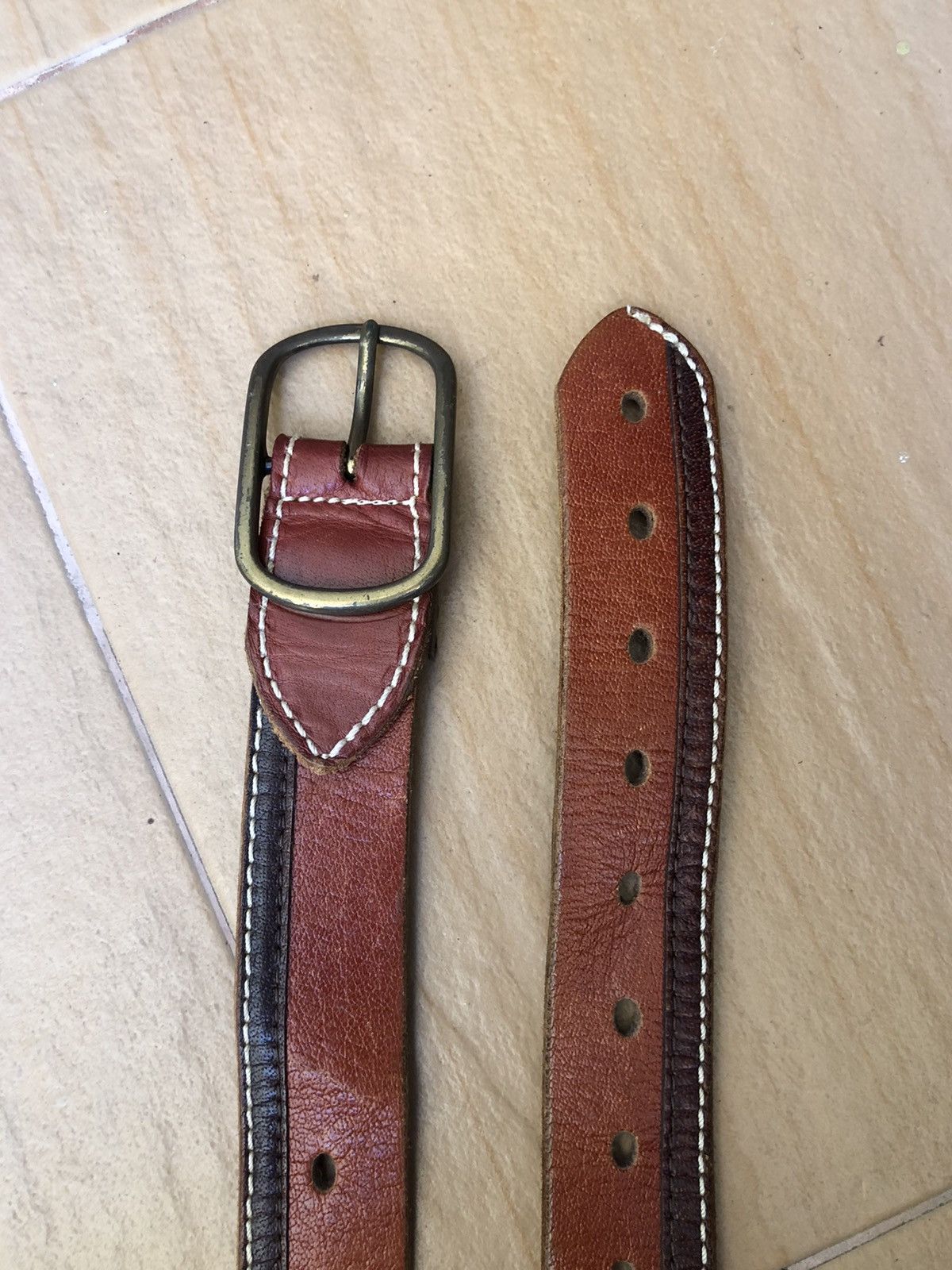 Cowboy Equipment × Leather Vintage Leather Cowboy Fashion Style Buckle Belts Size ONE SIZE - 5 Thumbnail