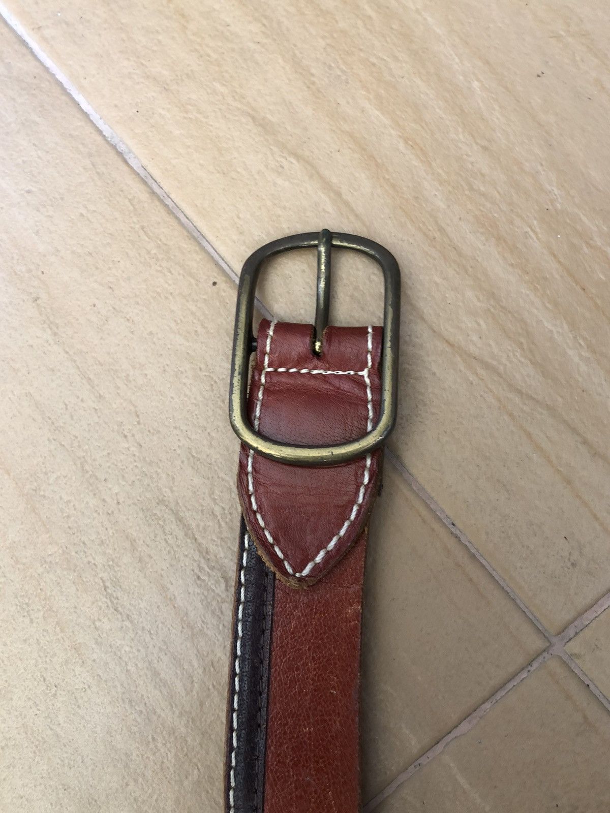 Cowboy Equipment × Leather Vintage Leather Cowboy Fashion Style Buckle Belts Size ONE SIZE - 2 Thumbnail