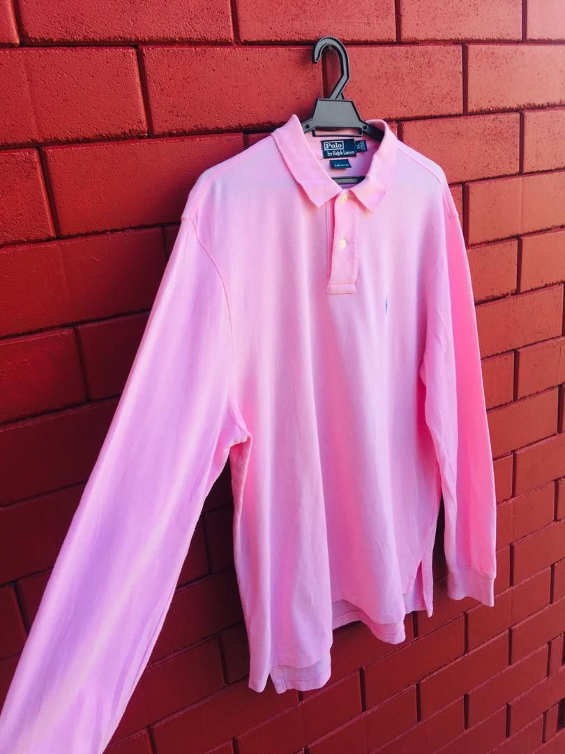 Japanese Brand × Polo Ralph Lauren Polo Long Sleeve Spellout Pink Colour Japanese Style Size US XL / EU 56 / 4 - 3 Thumbnail