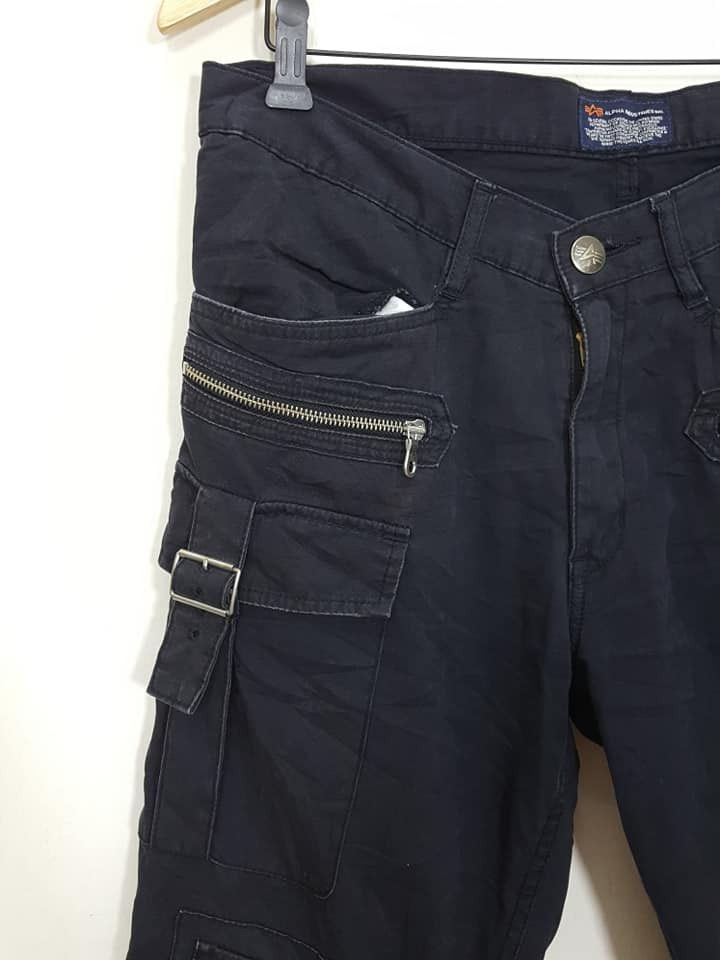 Alpha Industries Alpha Industries Belted Zipper Cargo Streetwear Style Pants Size US 34 / EU 50 - 3 Thumbnail