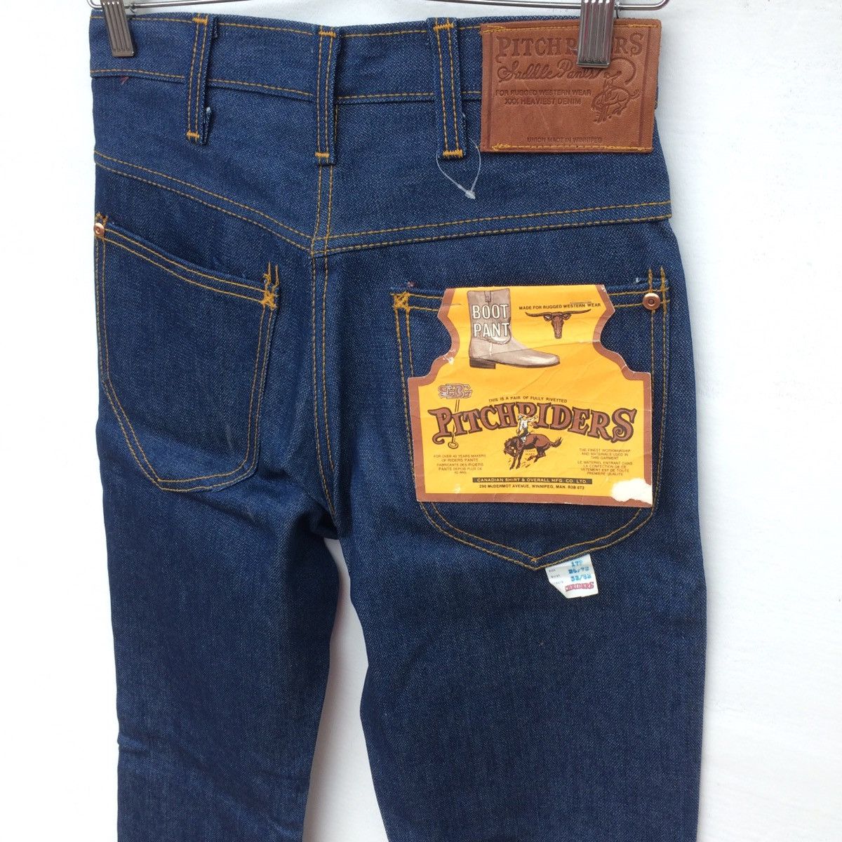 Vintage Super Rare 1960’s Deadstock PITCHRIDERS jean union made Size US 28 / EU 44 - 8 Thumbnail