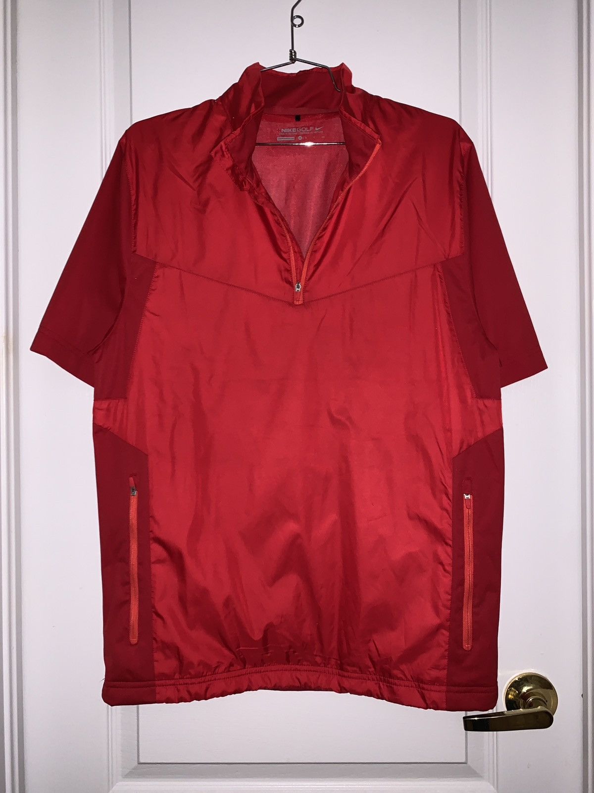 Nike Nike Golf - Red Nylon Quarter Zip, Mesh Lined - Sz S Size US S / EU 44-46 / 1 - 4 Thumbnail