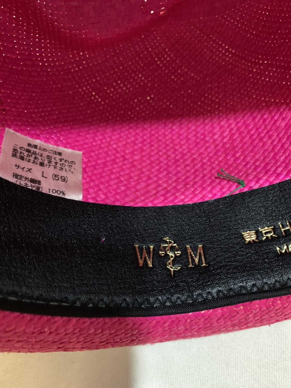 Wacko Maria DISTRESSED PINK STRAW PANAMA HAT RCOKERS JAPAN Size ONE SIZE - 8 Thumbnail