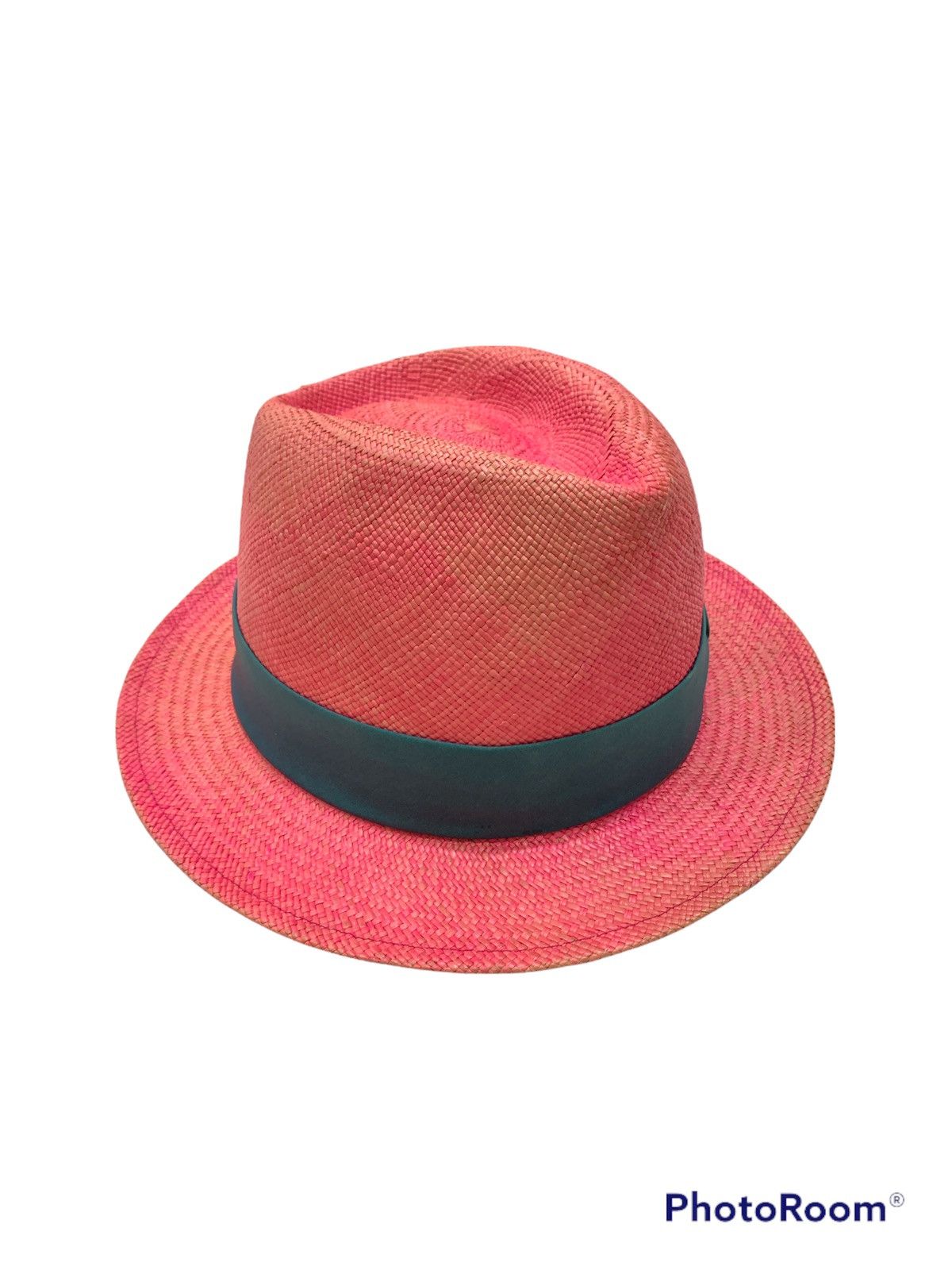 Wacko Maria DISTRESSED PINK STRAW PANAMA HAT RCOKERS JAPAN Size ONE SIZE - 2 Thumbnail