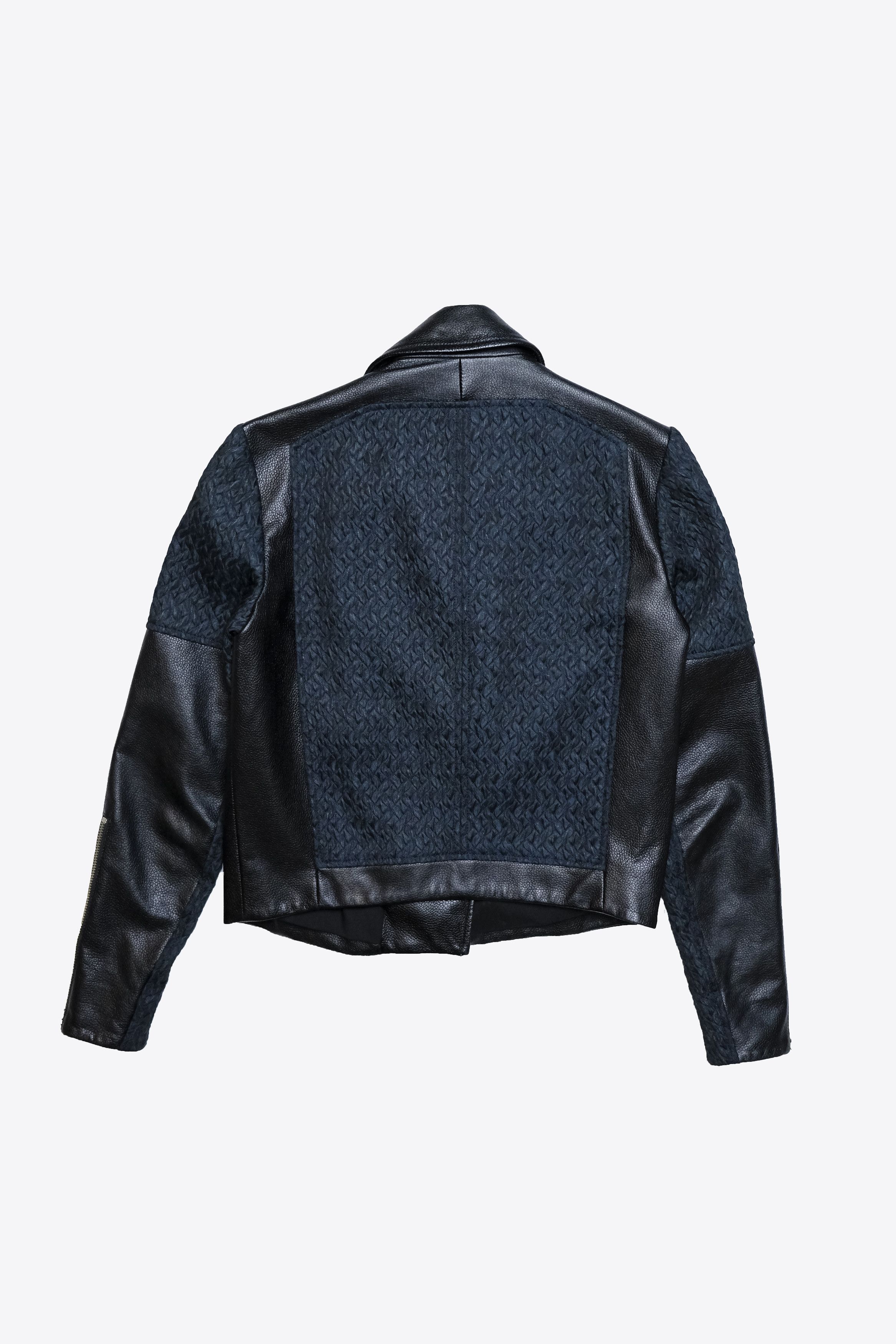 Helmut Lang Helmut Lang Imported Fabric and Leather Zipper Biker Jacket Size US S / EU 44-46 / 1 - 5 Thumbnail