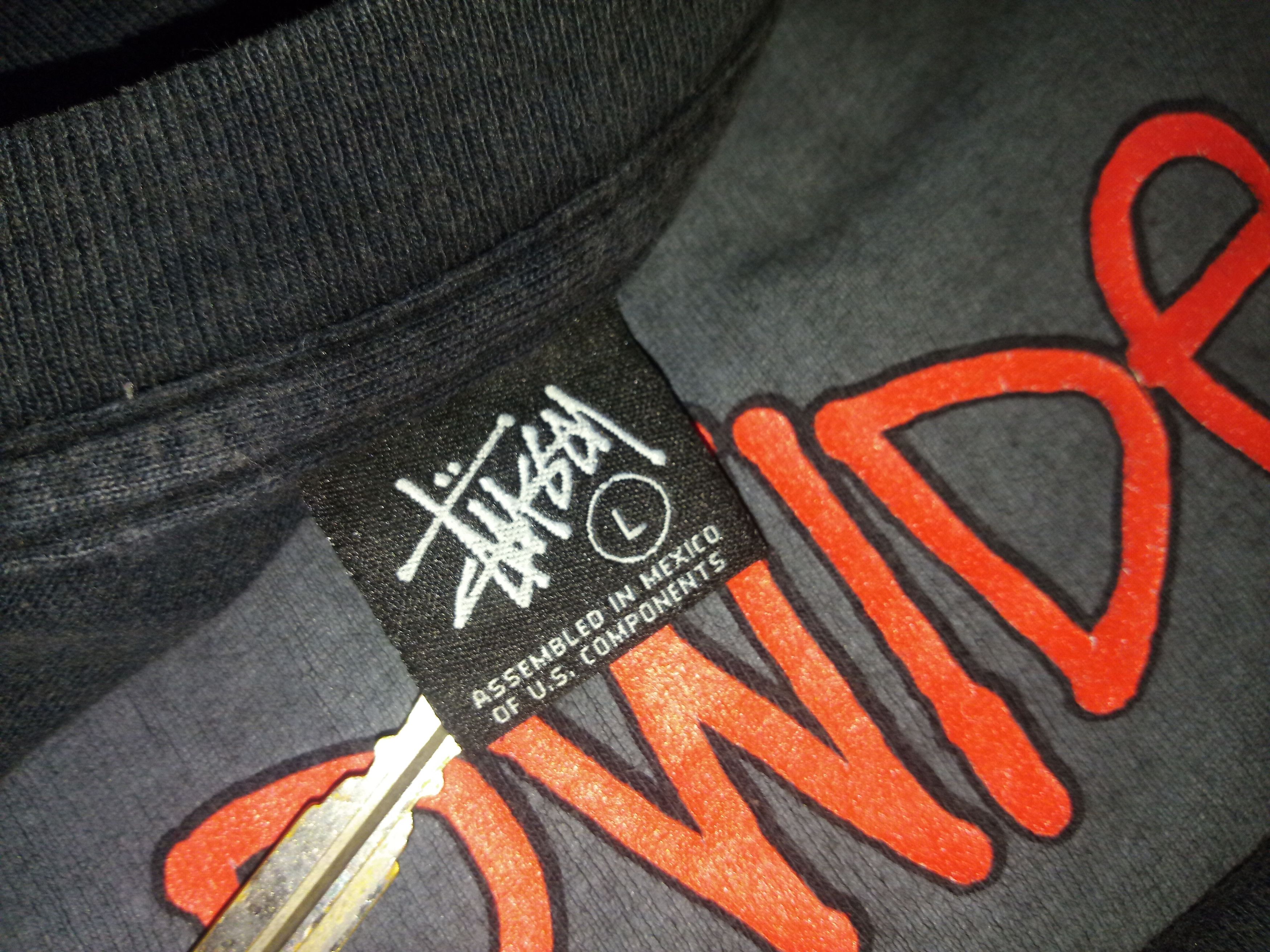 Stussy × Vintage VTG Stussy Worldwide Stu Nyc DMC shirt streetwear Size US L / EU 52-54 / 3 - 5 Thumbnail