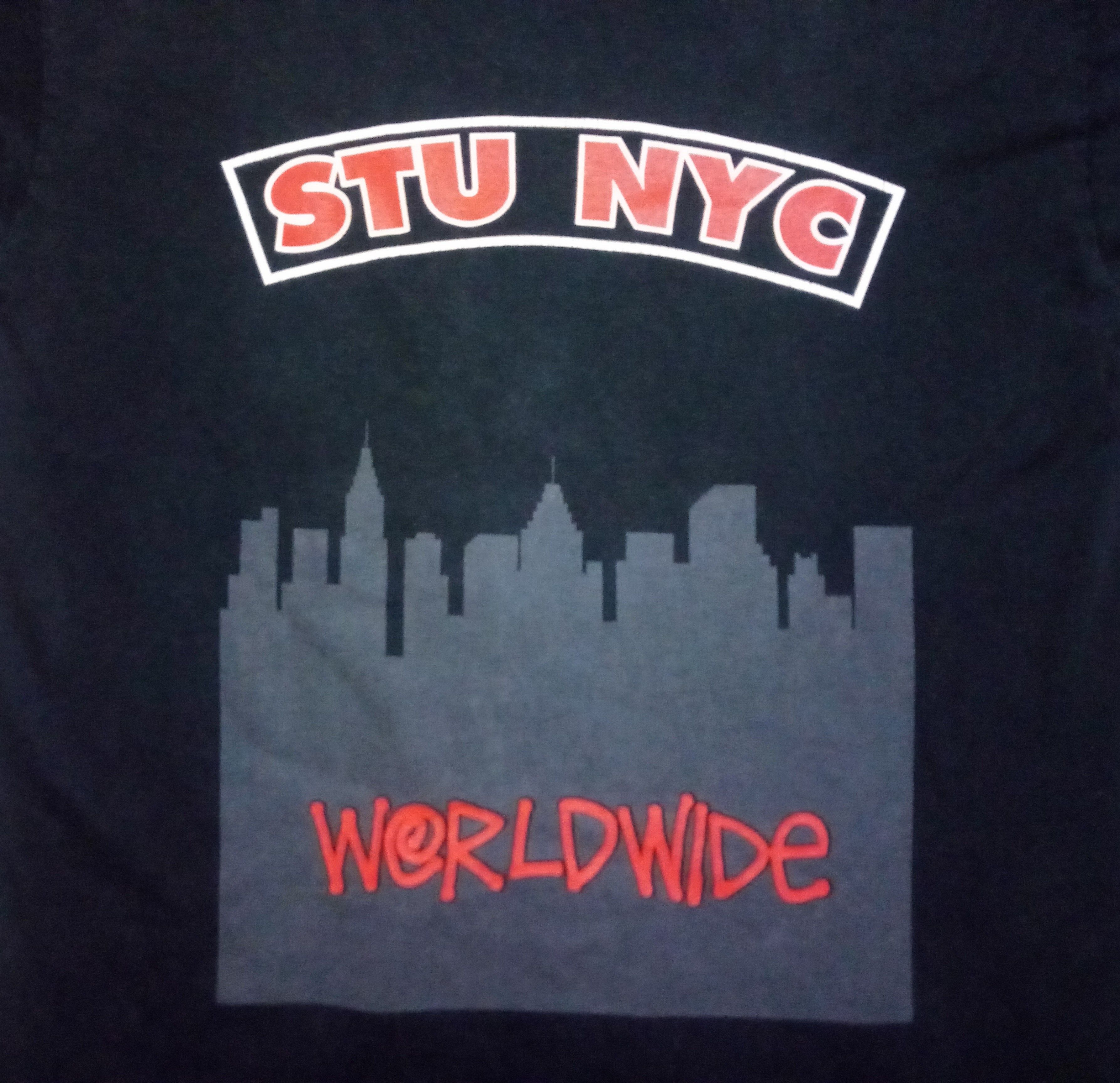 Stussy × Vintage VTG Stussy Worldwide Stu Nyc DMC shirt streetwear Size US L / EU 52-54 / 3 - 1 Thumbnail