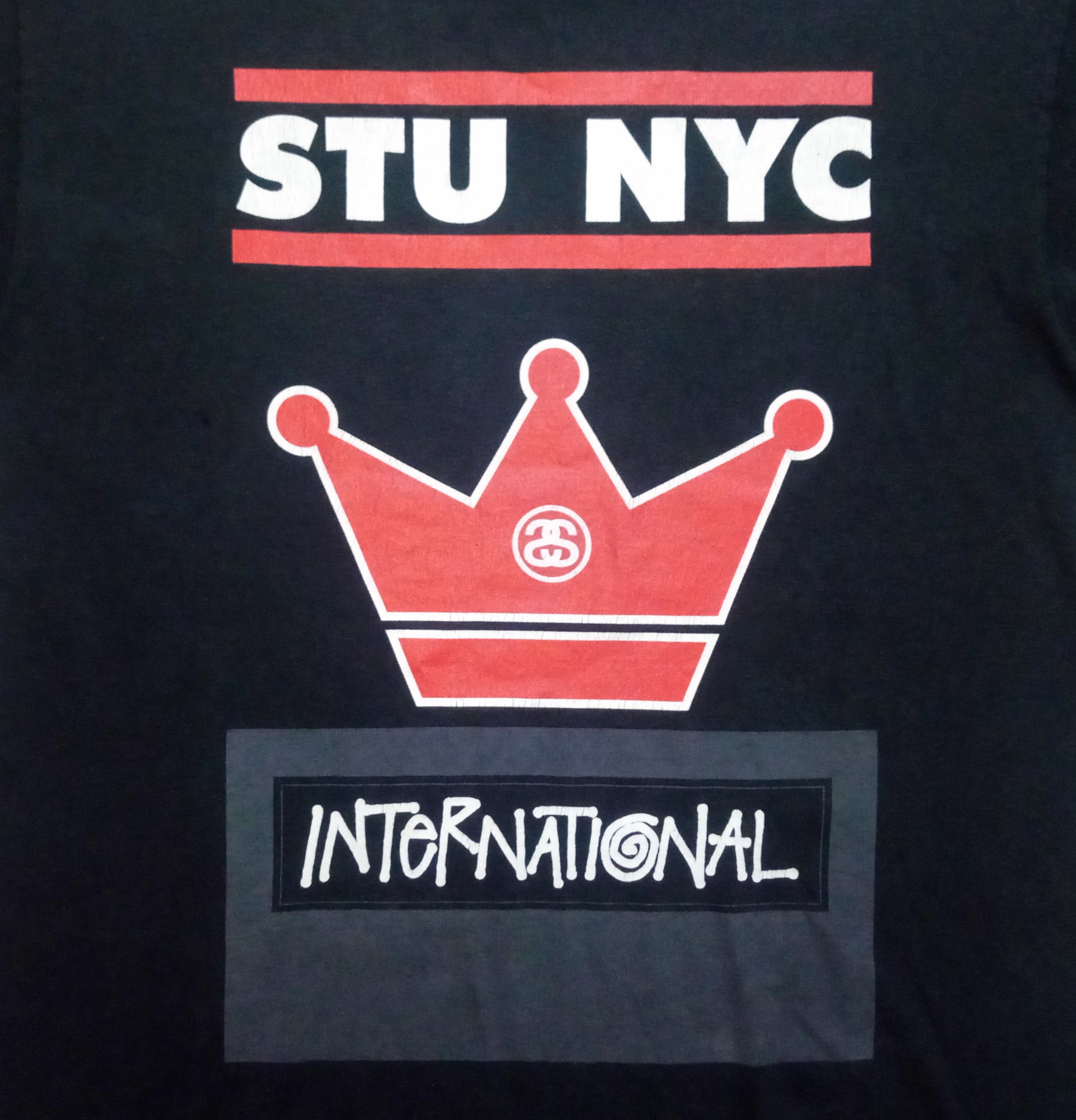 Stussy × Vintage VTG Stussy Worldwide Stu Nyc DMC shirt streetwear Size US L / EU 52-54 / 3 - 3 Thumbnail