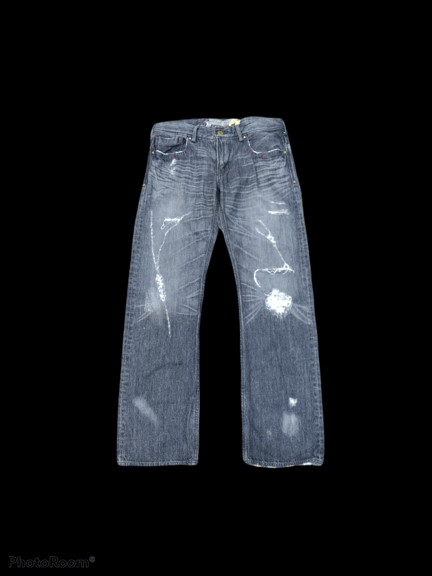 Japanese Brand × Seditionaries DiSTRESSED RIPED JAPANESE BRAND LIBERTO DENIM PANTS Size US 33 - 1 Thumbnail