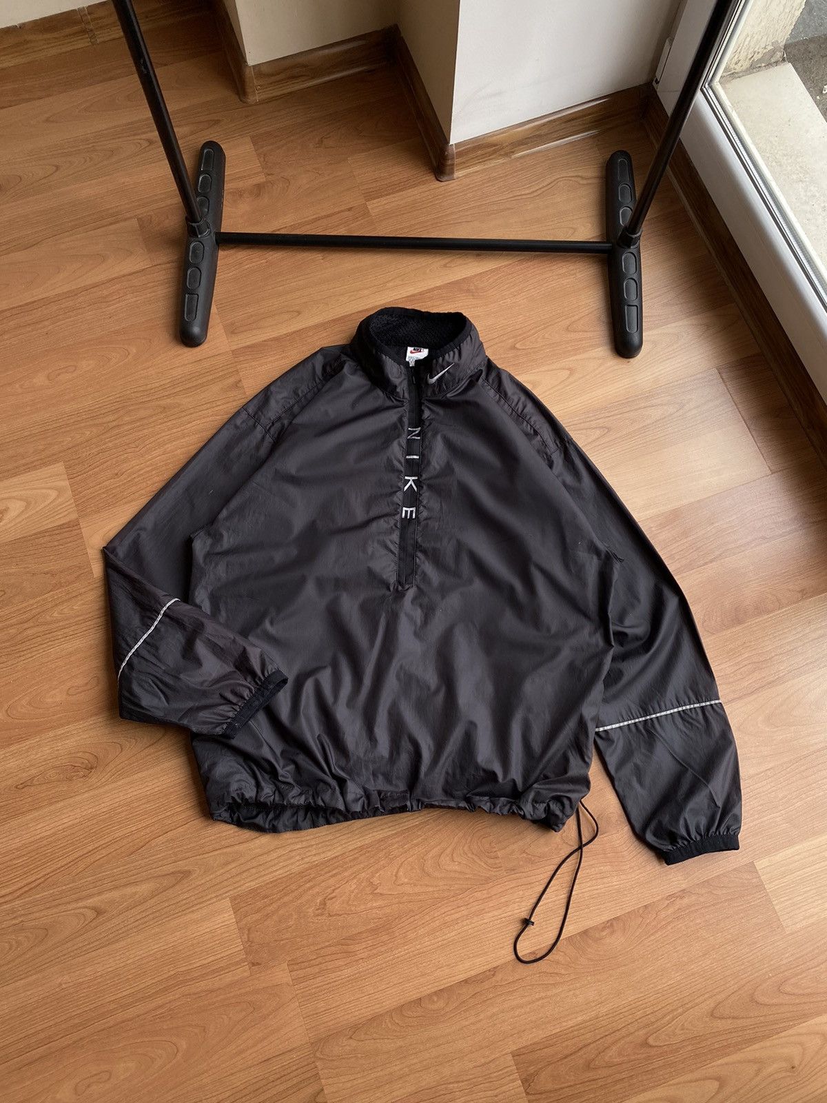 90'S Vintage Nike Anorak Parka, Men's Size L Nylon gray type Vintage Second Hand