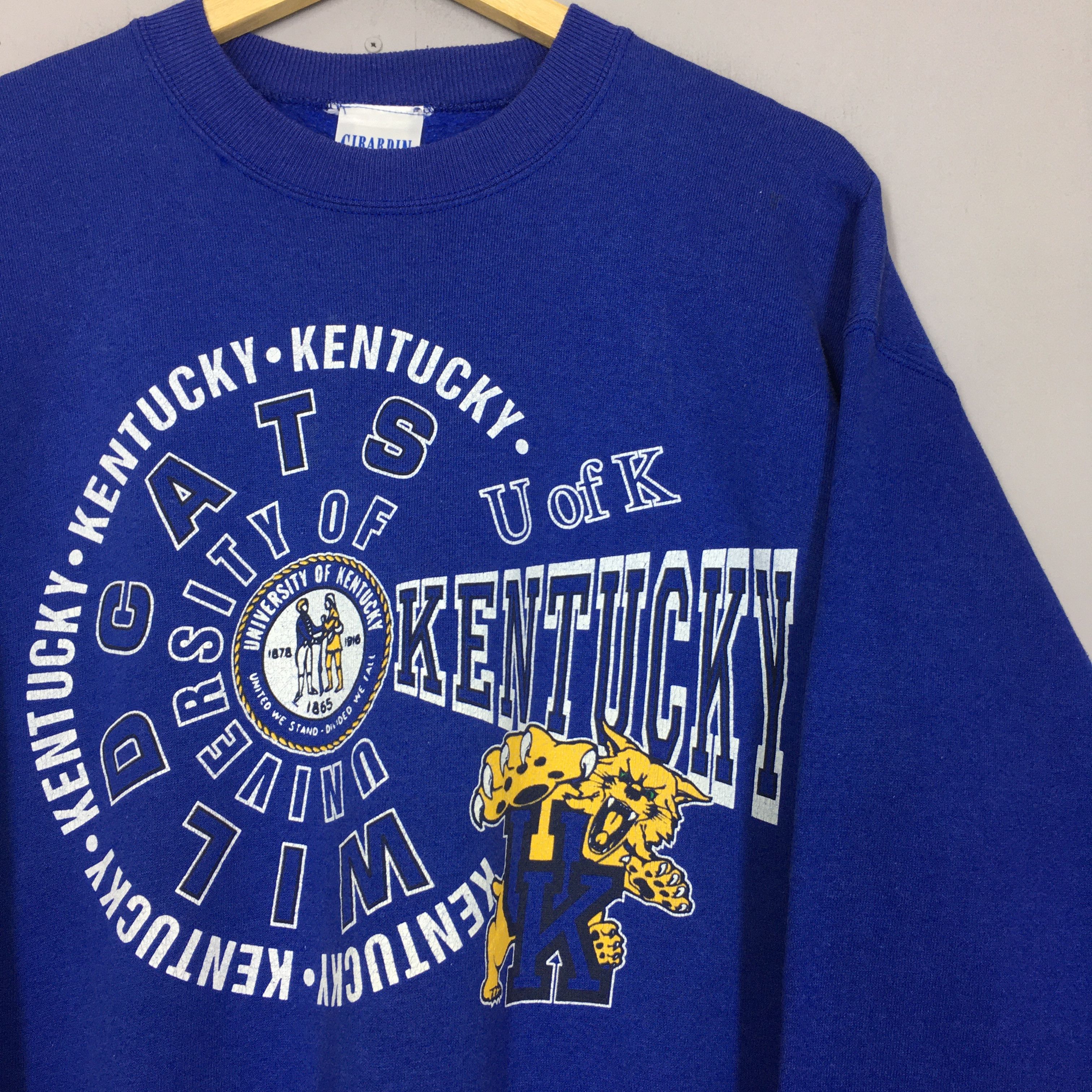 NCAA × Vintage Vintage 90s University Of Kentucky Blue Sweatshirt Large Size US L / EU 52-54 / 3 - 2 Thumbnail