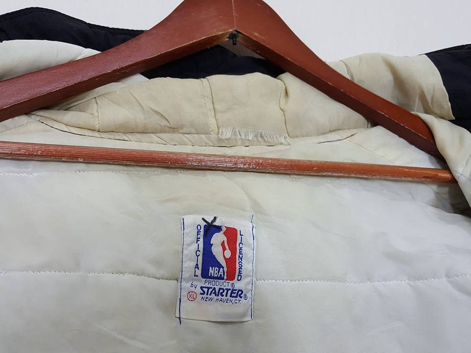 NBA × Starter Vtg. Chicago Bulls Big Spellout Quilted NBA OLP Jacket Size US XL / EU 56 / 4 - 12 Thumbnail