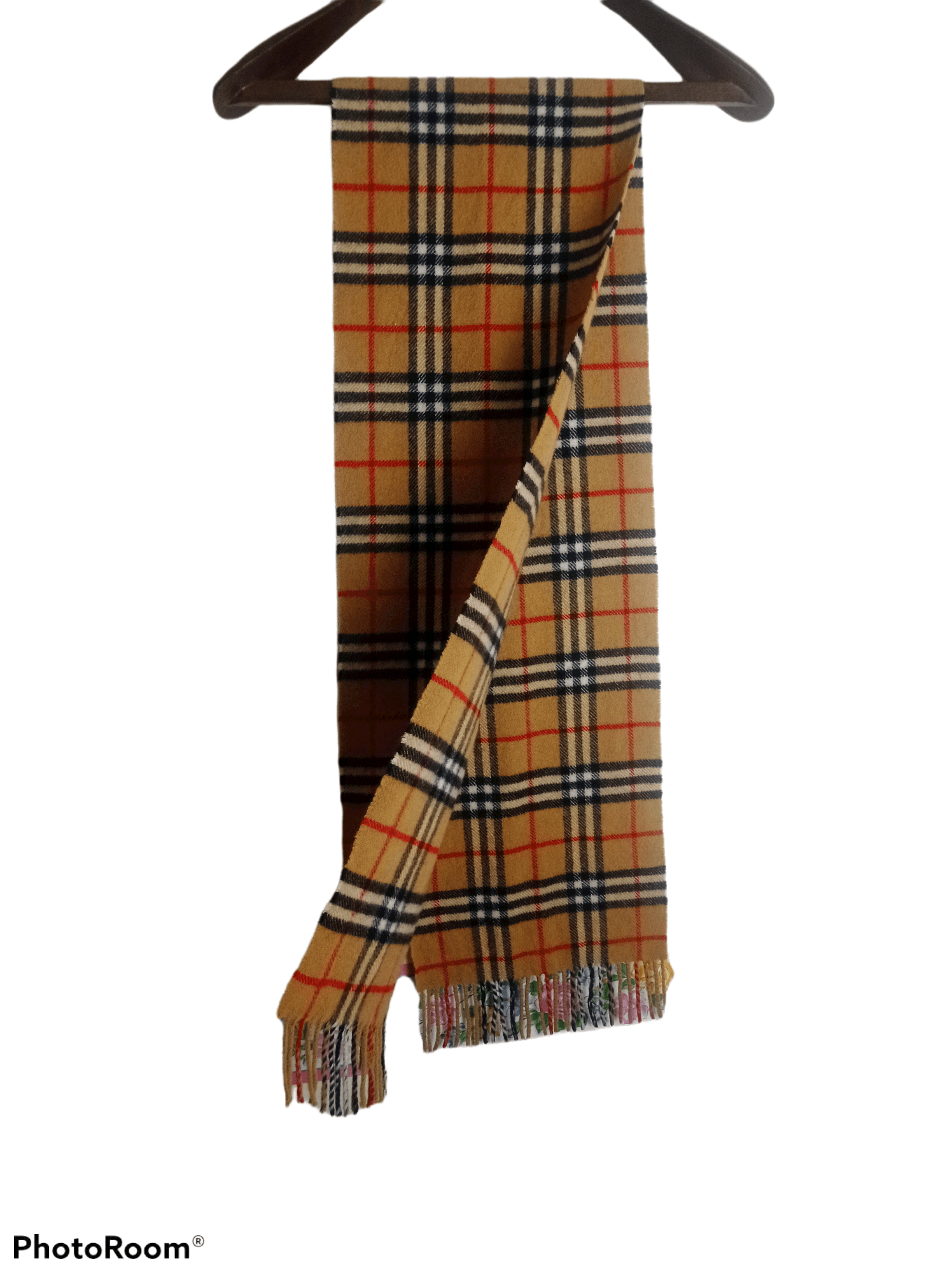 Burberry × Burberry Prorsum × Vintage 🔥Burberry Vintage Tan Novacheck Lambswool Scarf🔥 Size ONE SIZE - 5 Thumbnail