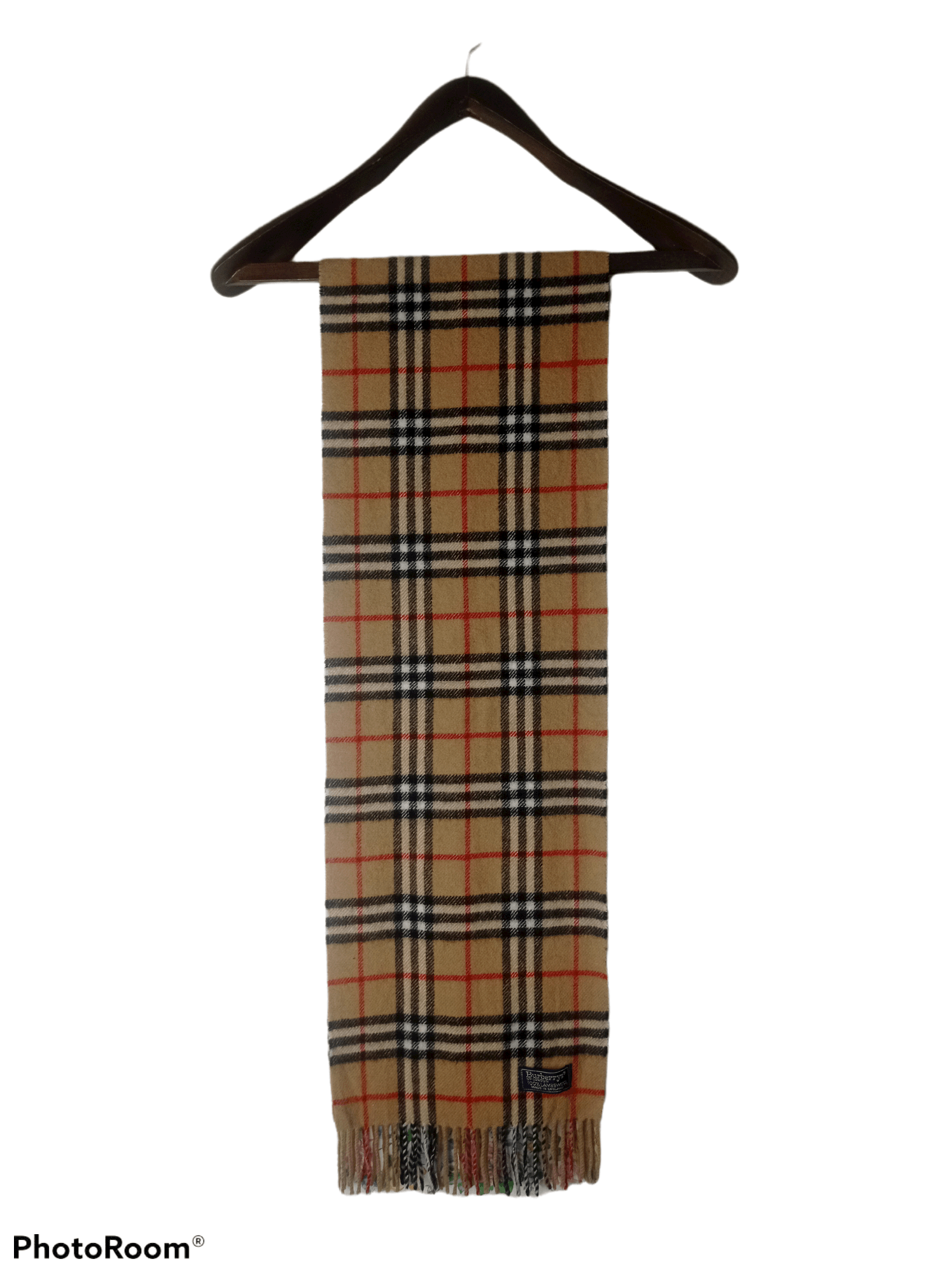 Burberry × Burberry Prorsum × Vintage 🔥Burberry Vintage Tan Novacheck Lambswool Scarf🔥 Size ONE SIZE - 3 Thumbnail
