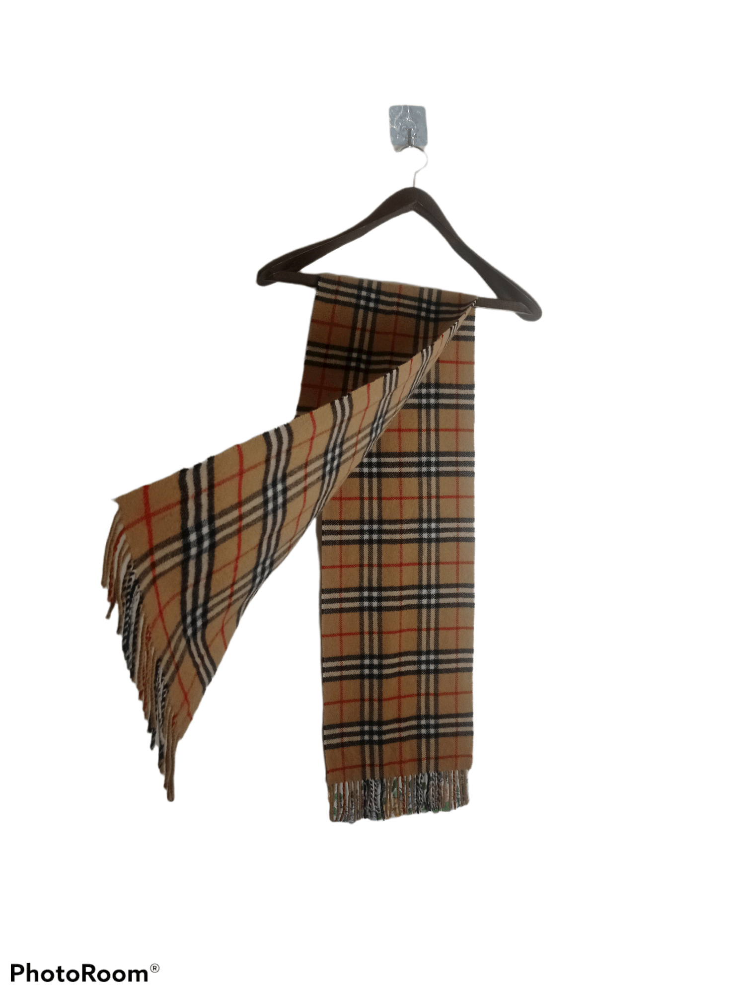 Burberry × Burberry Prorsum × Vintage 🔥Burberry Vintage Tan Novacheck Lambswool Scarf🔥 Size ONE SIZE - 4 Thumbnail