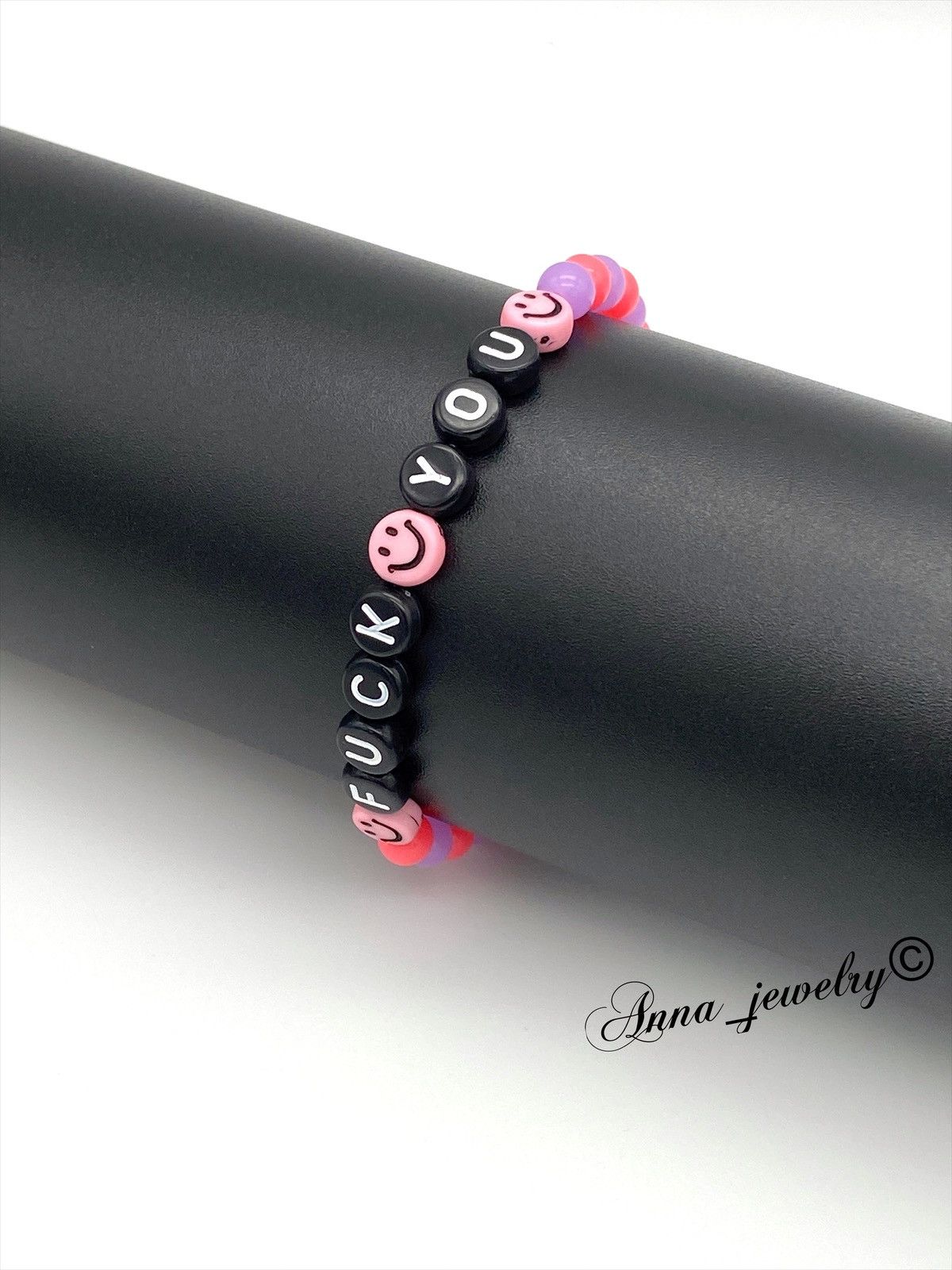 Jewelry Fuck you acrylic stretch bracelet Size ONE SIZE - 2 Thumbnail
