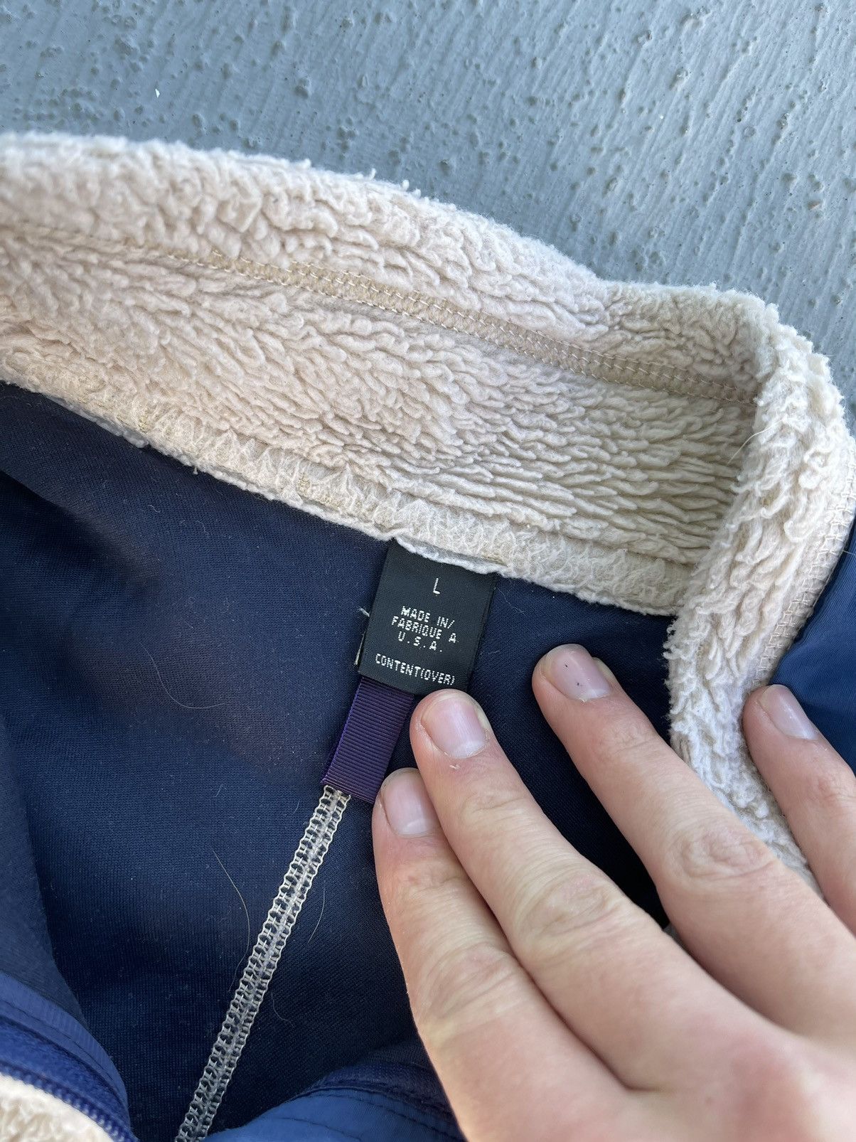 Patagonia × Vintage Vintage Cream Patagonia Deep Pile Retro X Fleece Jacket Size US L / EU 52-54 / 3 - 4 Thumbnail