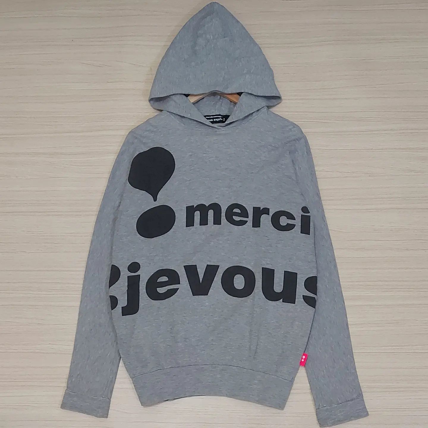 image of Issey Miyake x Mercibeaucoup Jevous Enprie Womens Sweatshirt Hoodie in Grey (Size Large)