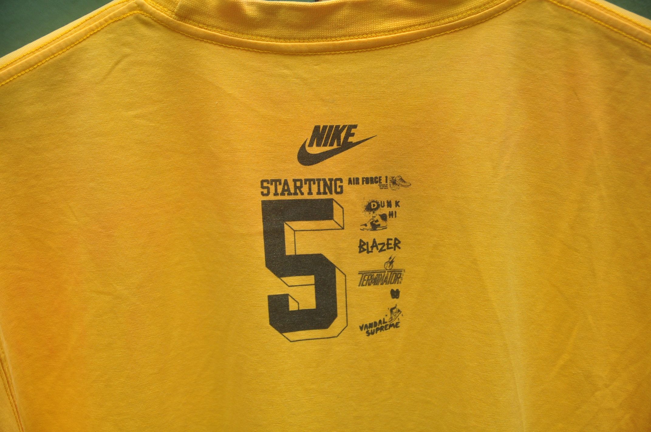 Designer × Japanese Brand × Nike Nike Vandal Supreme Yellow Shirt Travis Scott Fashion Style Size US L / EU 52-54 / 3 - 6 Thumbnail
