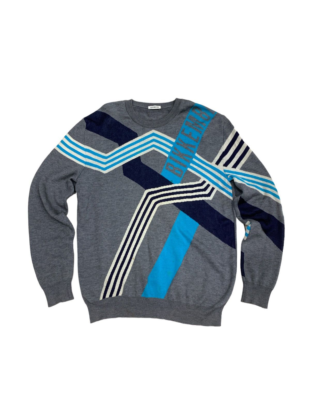 Dirk Bikkembergs × Vintage DIRK BIKKEMBERGS BIG SPELLOUT KNITWEAR OUTERWEAR JACKET Size US XL / EU 56 / 4 - 1 Thumbnail