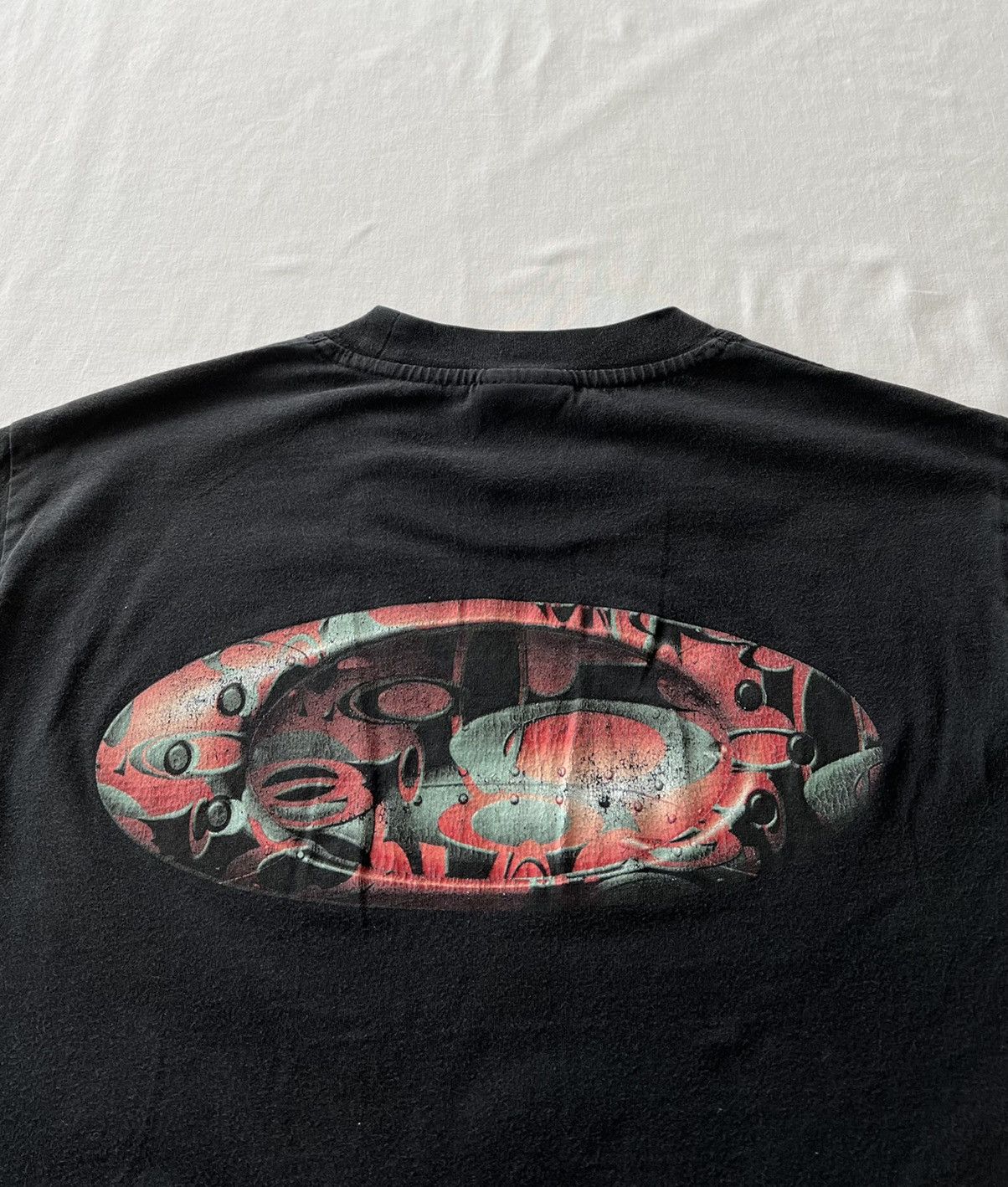 Oakley Vintage 90s Oakley Embroidery Logo Black Tee (Surf Style) Size US S / EU 44-46 / 1 - 8 Thumbnail