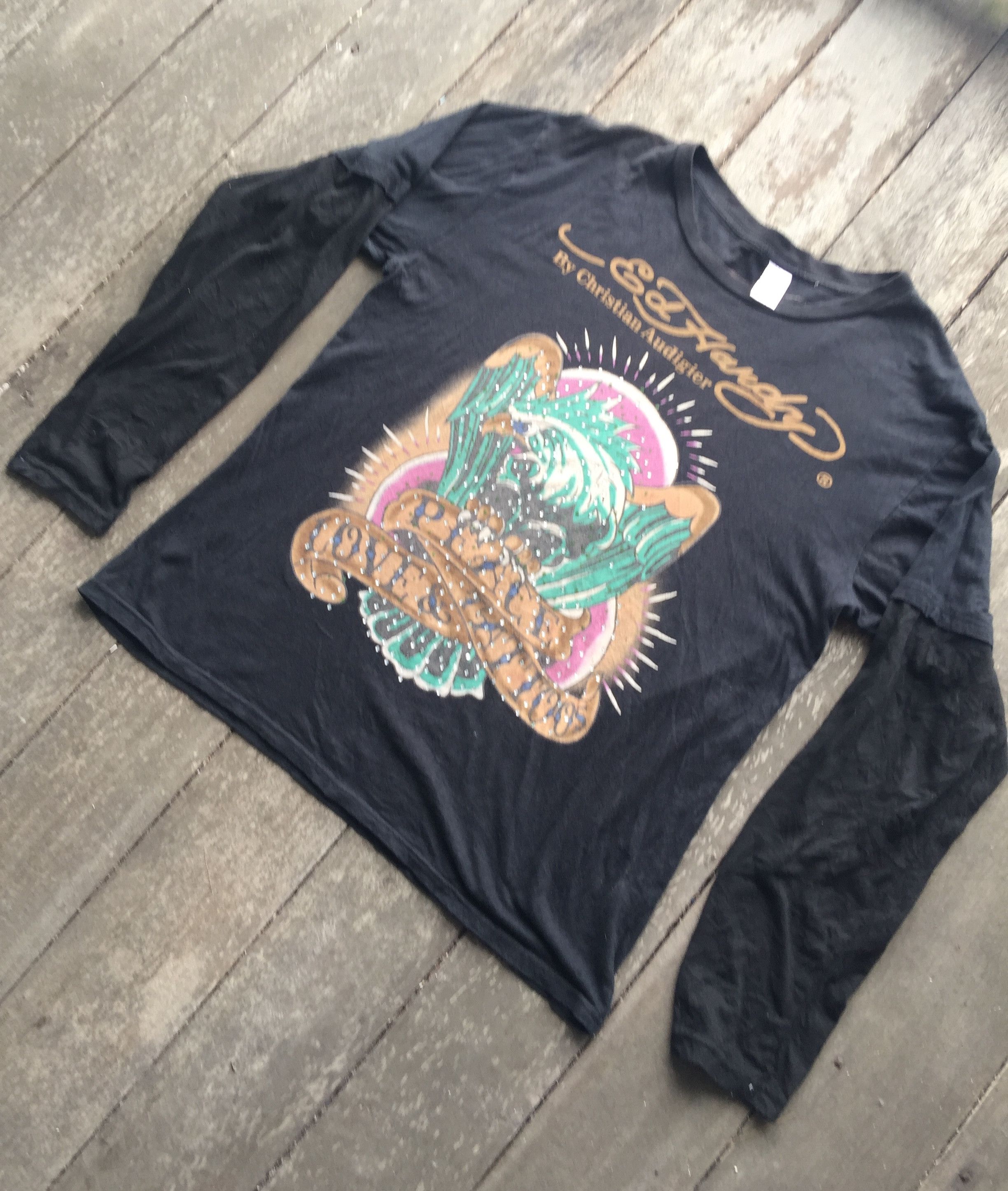 Japanese Brand × Vintage Vintage Ed Hardy x Christian Audiger Travis Scott Style Size M / US 6-8 / IT 42-44 - 4 Thumbnail
