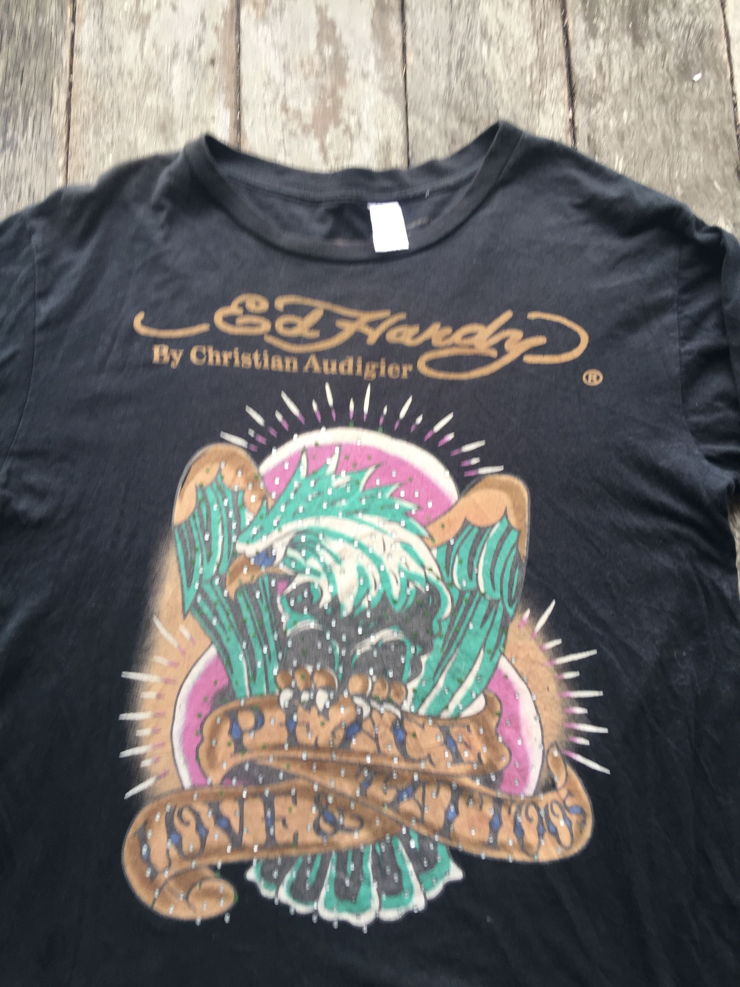 Japanese Brand × Vintage Vintage Ed Hardy x Christian Audiger Travis Scott Style Size M / US 6-8 / IT 42-44 - 5 Thumbnail