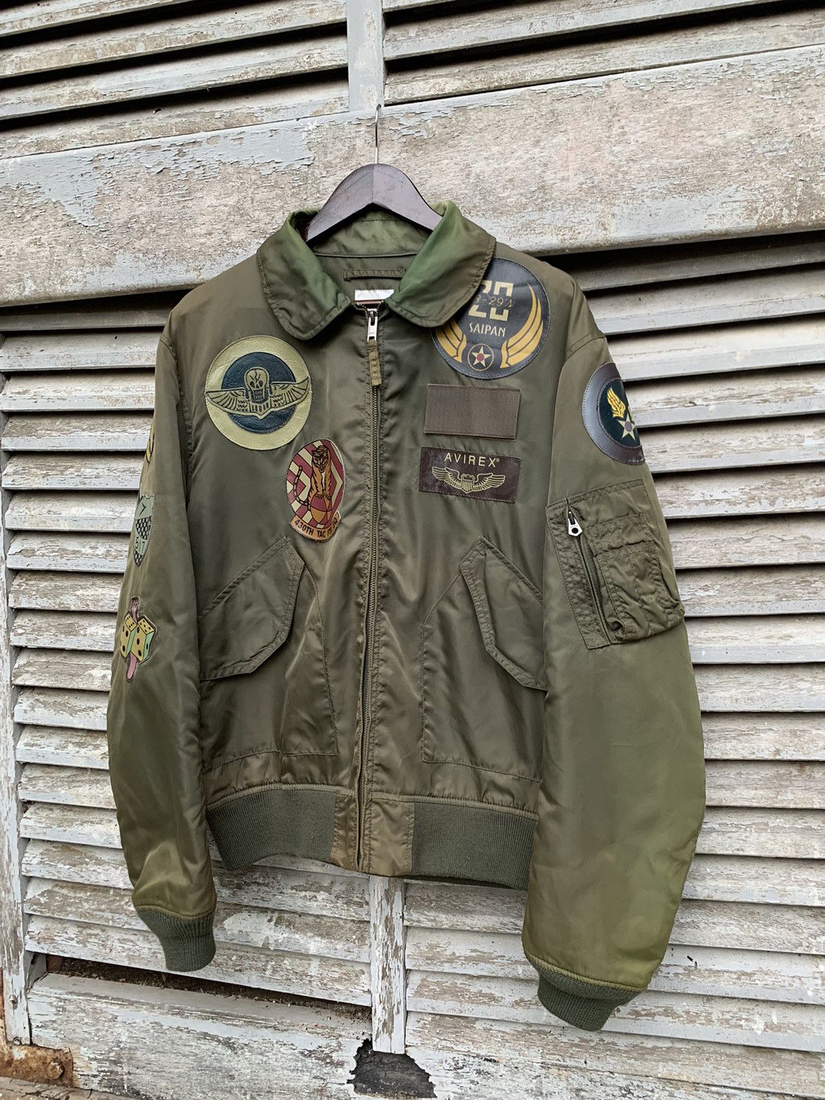 Avirex 🪖Vintage Faded AVIREX MA-1 Man Intermediate Bomber Jacket Size US L / EU 52-54 / 3 - 3 Thumbnail