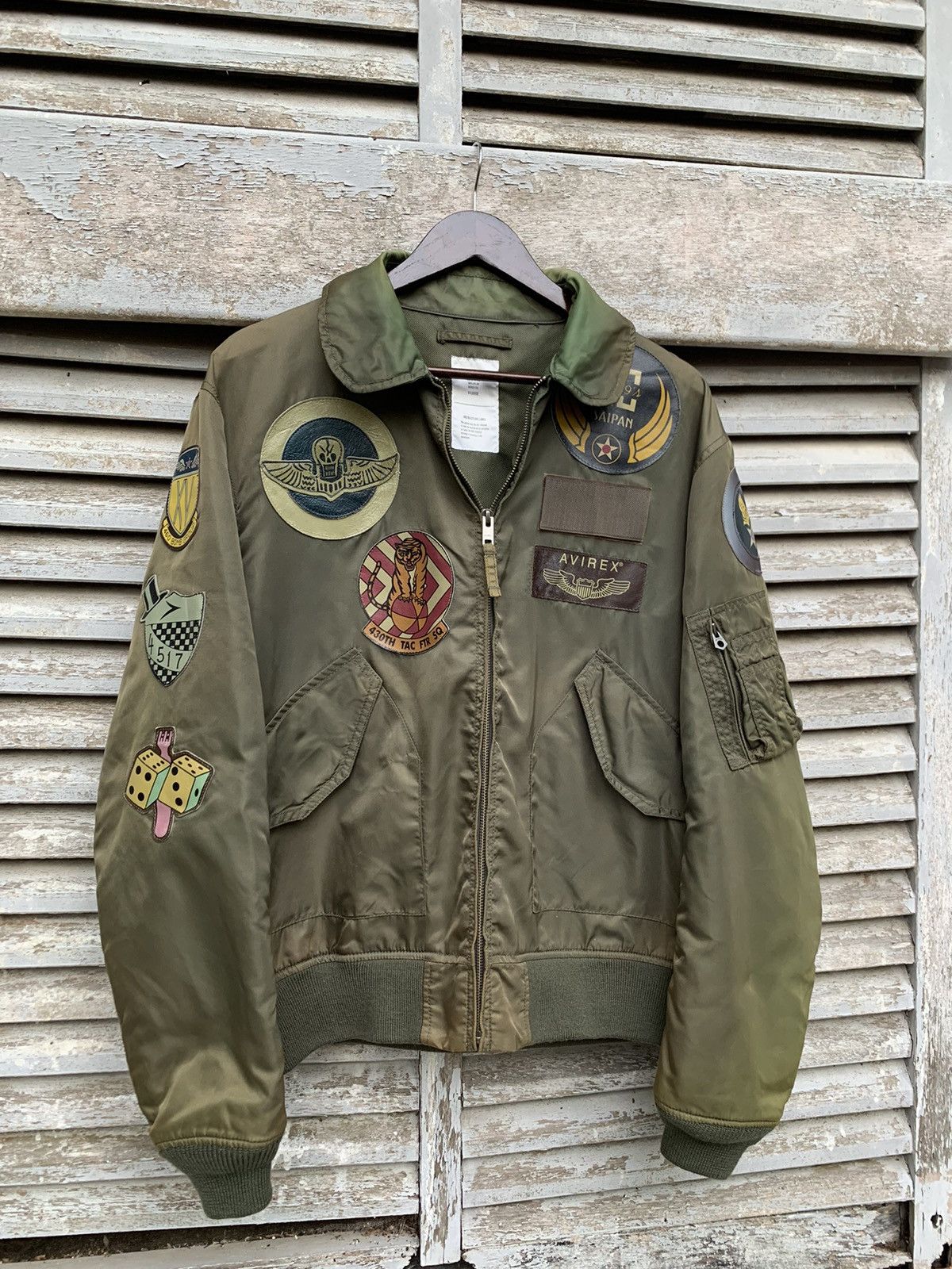 Avirex 🪖Vintage Faded AVIREX MA-1 Man Intermediate Bomber Jacket Size US L / EU 52-54 / 3 - 7 Thumbnail