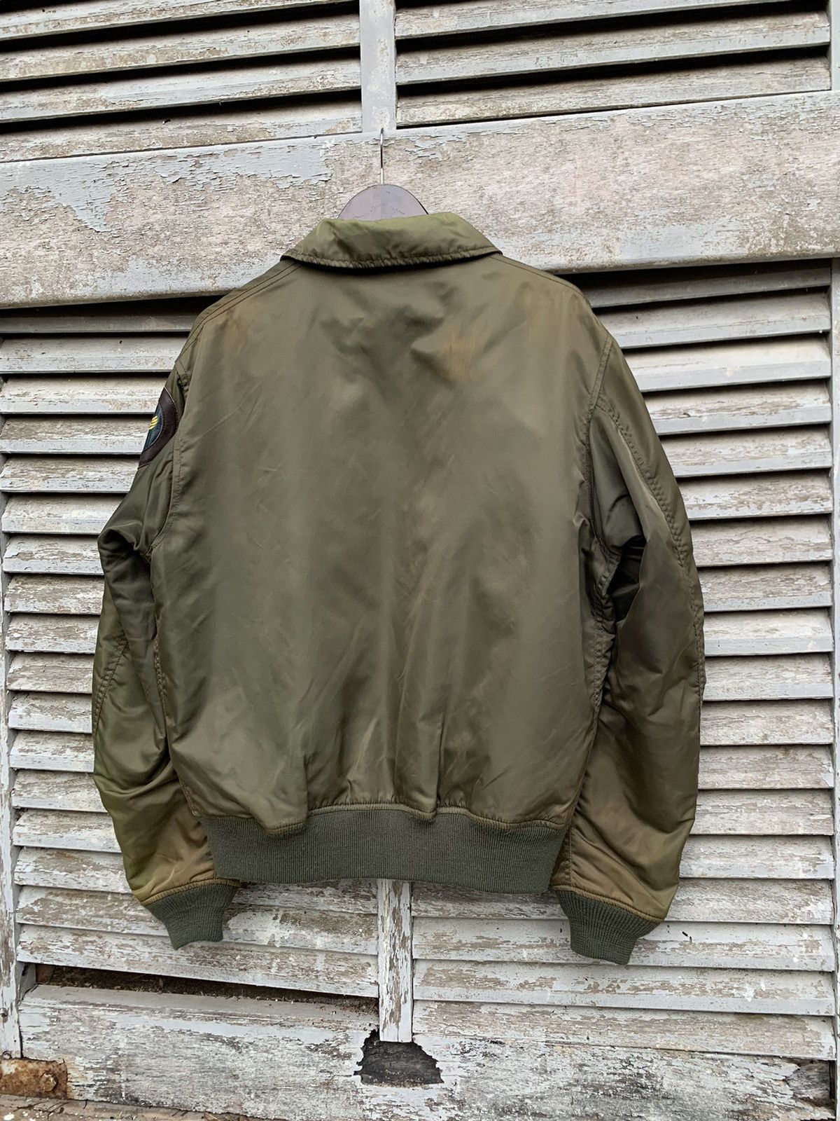 Avirex 🪖Vintage Faded AVIREX MA-1 Man Intermediate Bomber Jacket Size US L / EU 52-54 / 3 - 6 Thumbnail