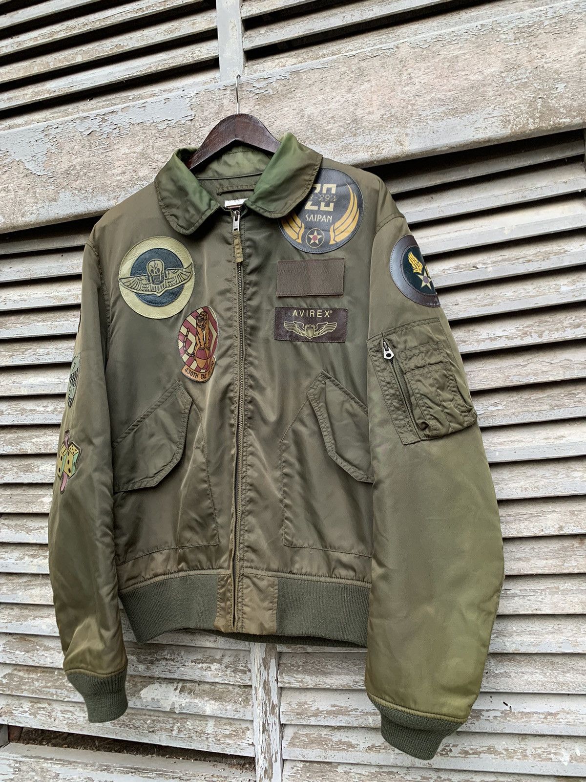 Avirex 🪖Vintage Faded AVIREX MA-1 Man Intermediate Bomber Jacket Size US L / EU 52-54 / 3 - 1 Thumbnail