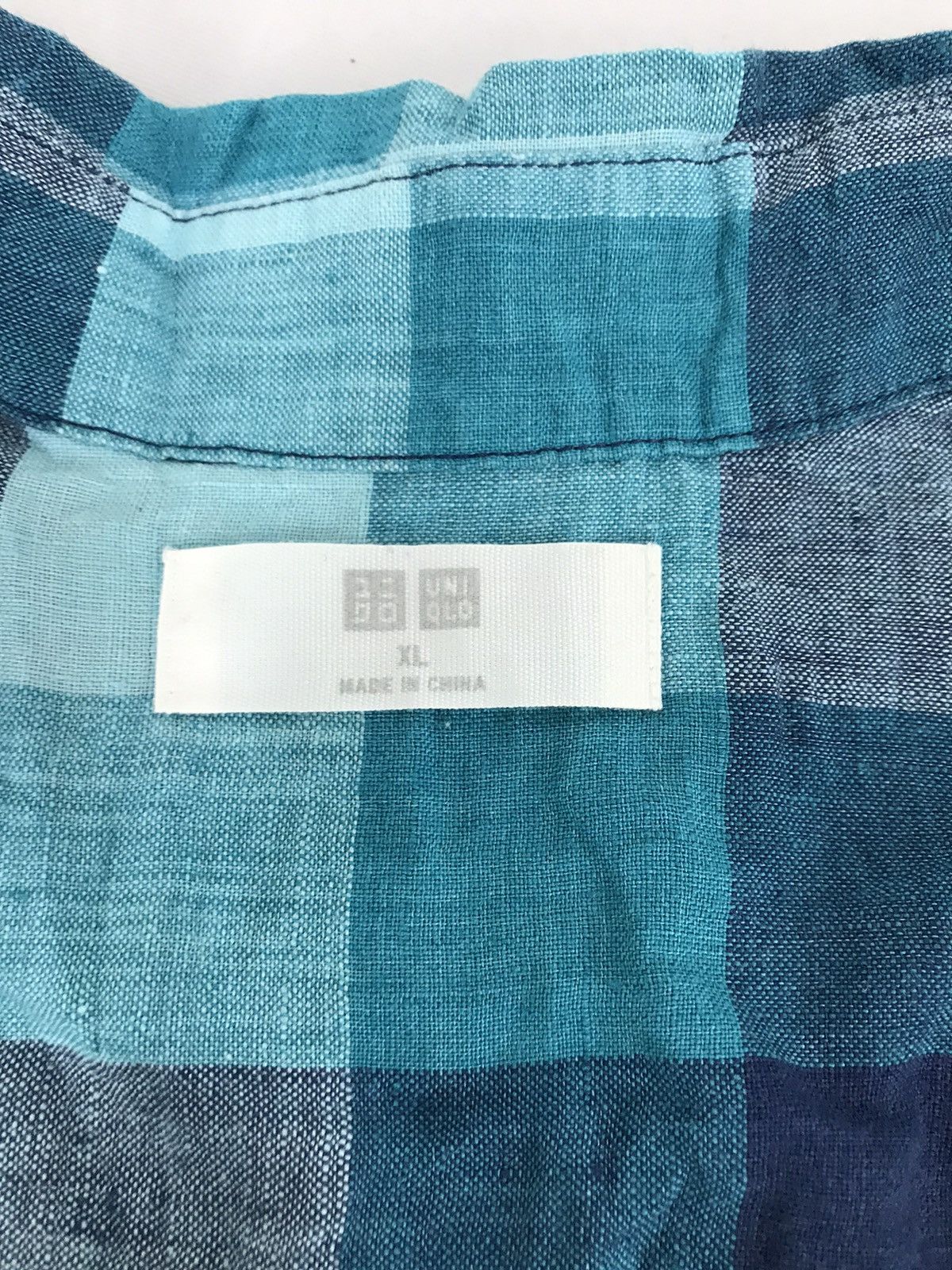 Japanese Brand × Uniqlo Uniqlo Shirt Down Shadow Plaid Checked Half Sleeve Size L / US 10 / IT 46 - 7 Thumbnail